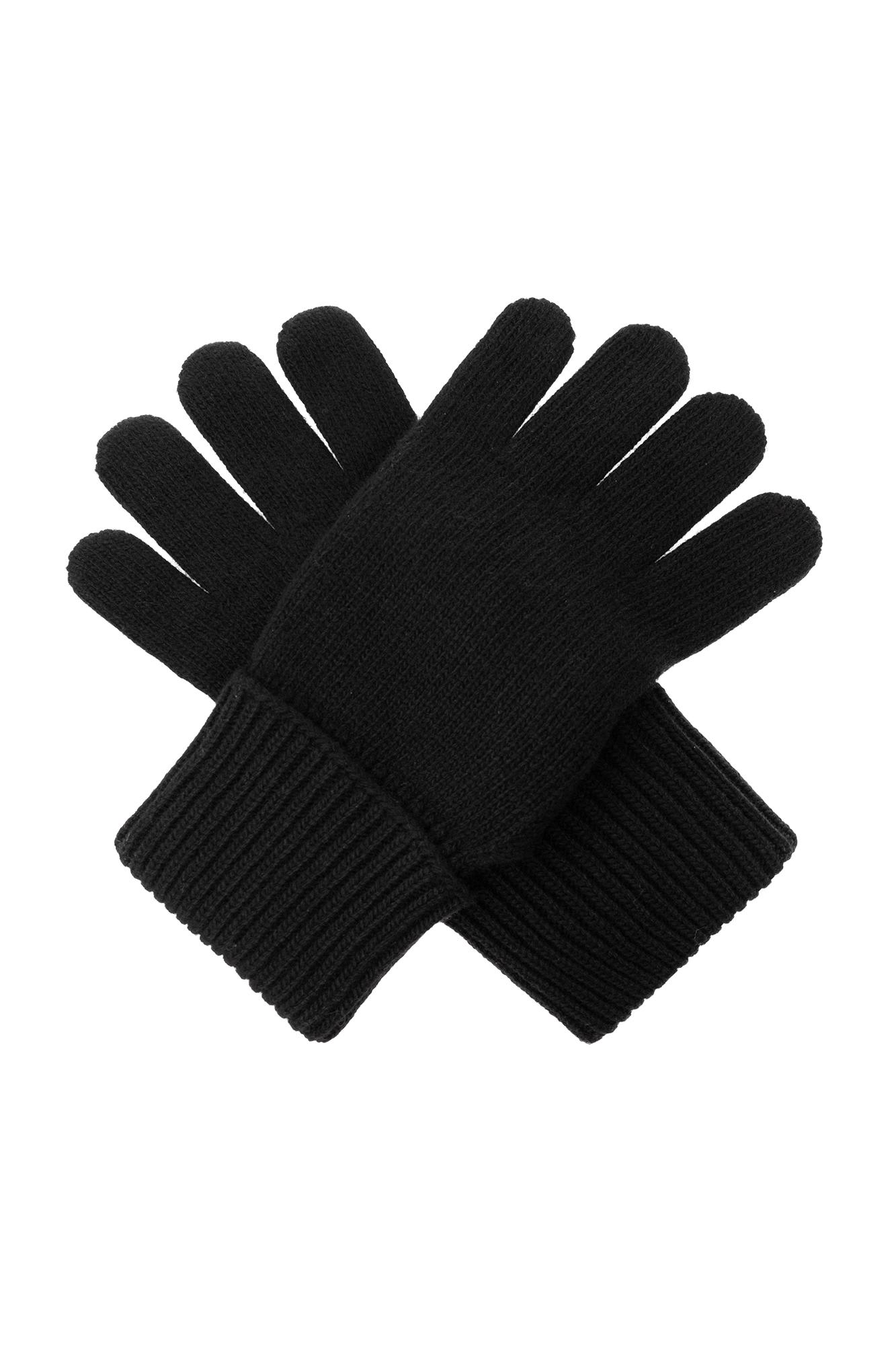 Shop Dsquared2 Gloves With Logo In Nero