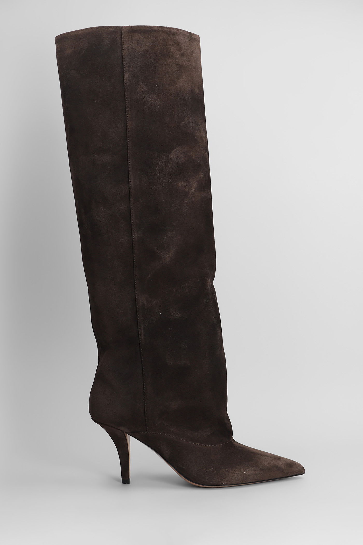Paris Texas Ines Reverse 75 High Heels Boots In Brown Suede
