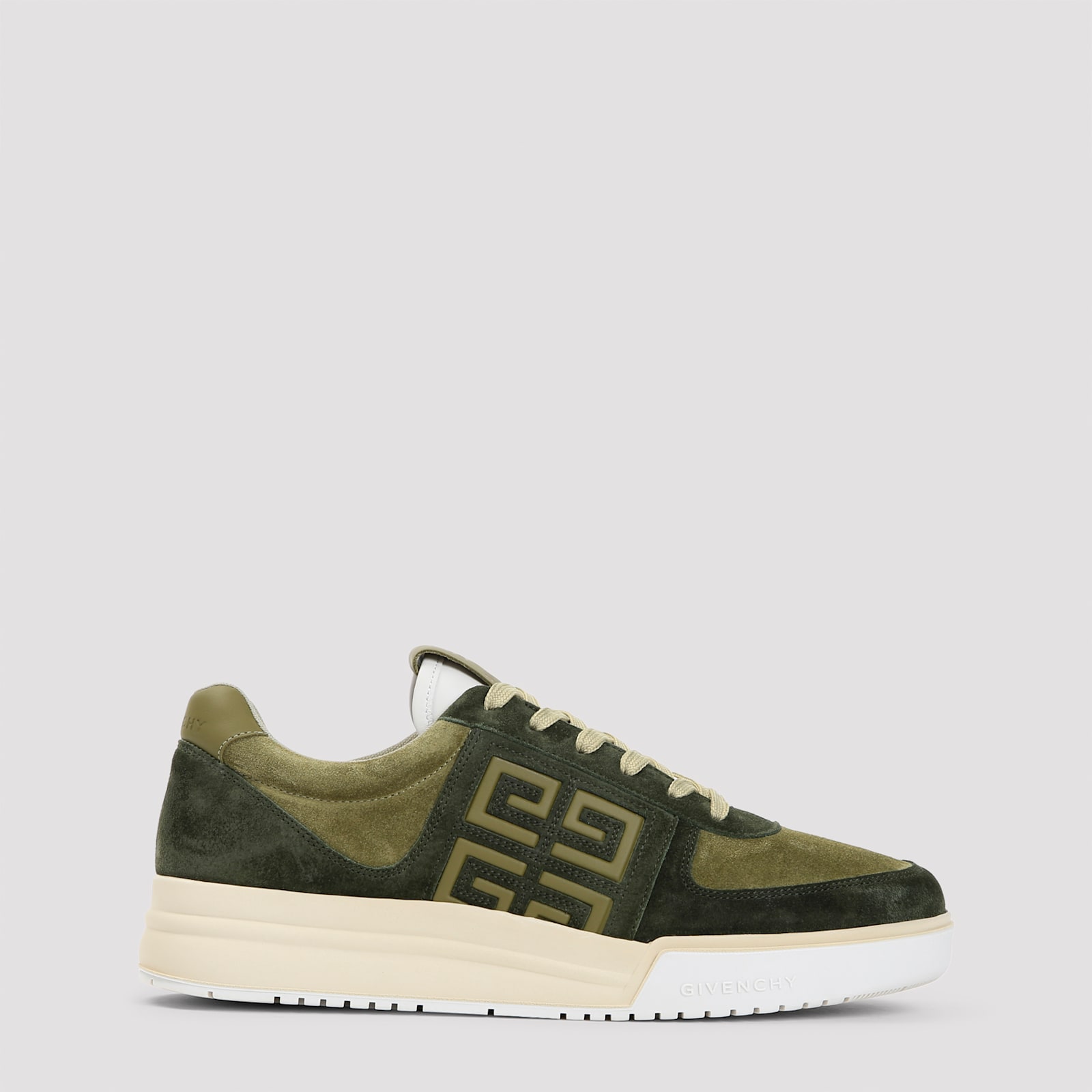 Shop Givenchy 4g Low Sneakers In Golden Green