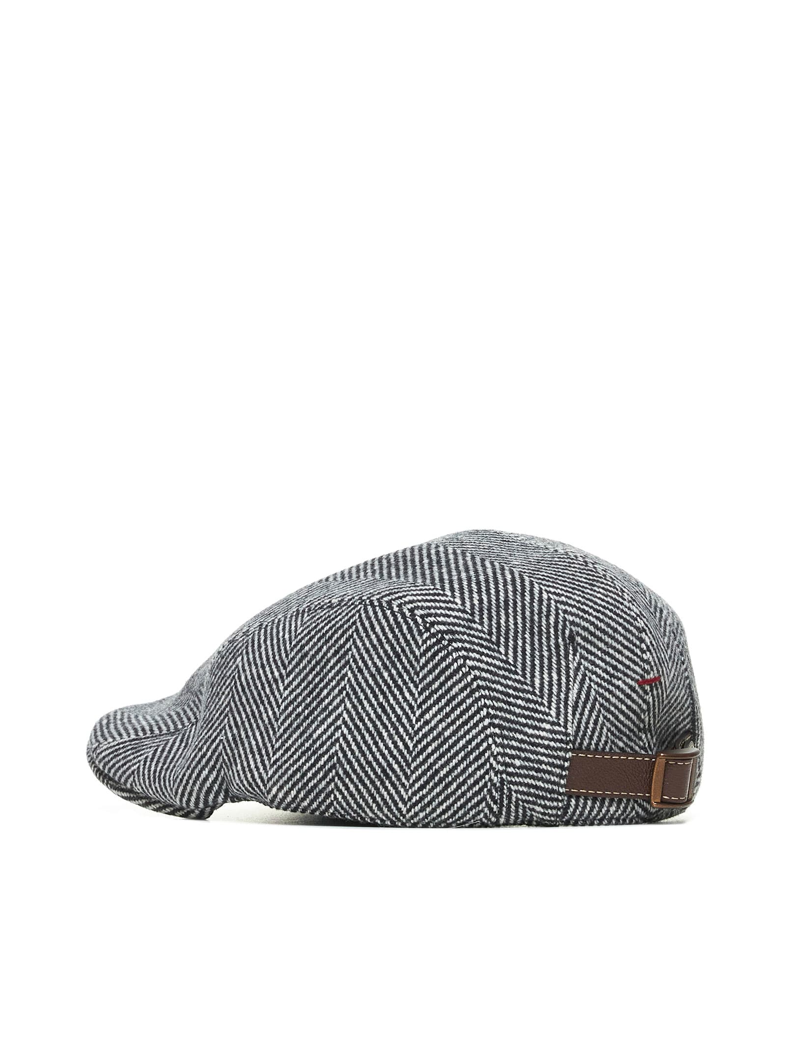 Shop Brunello Cucinelli Hat In Grigio+rosso