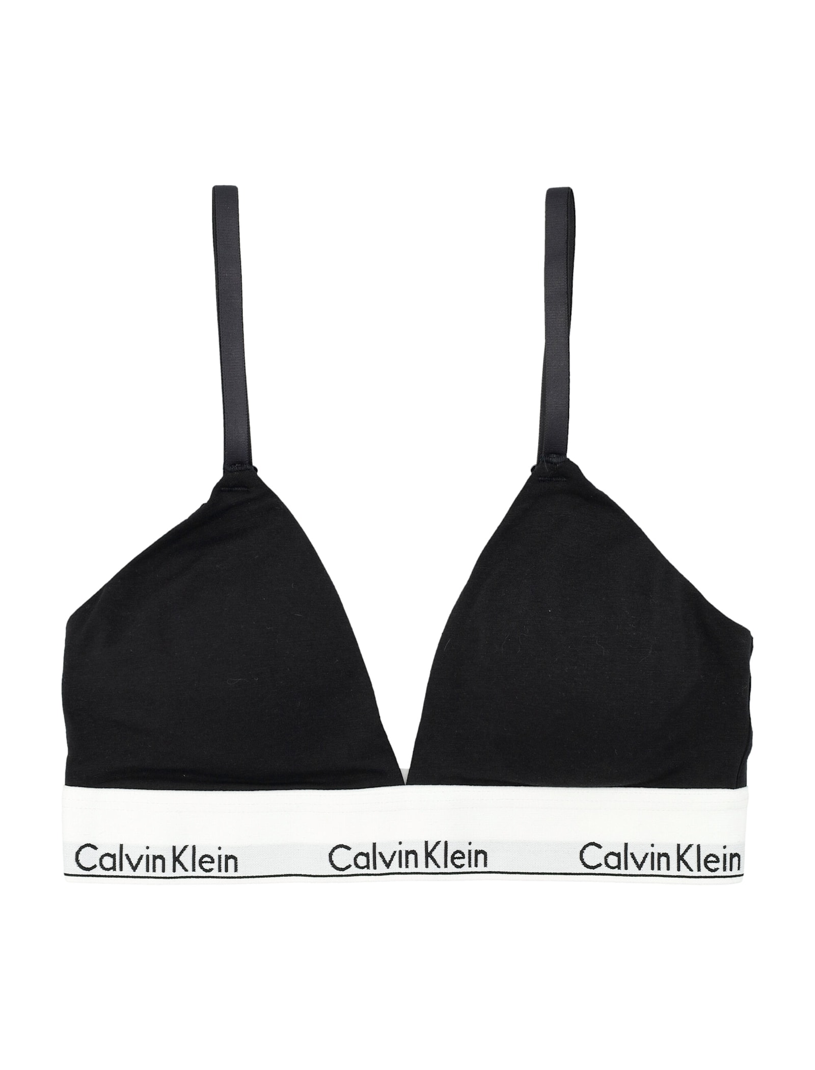 Calvin Klein Modern Cotton Lightly Lined Triangle Bralette In Black