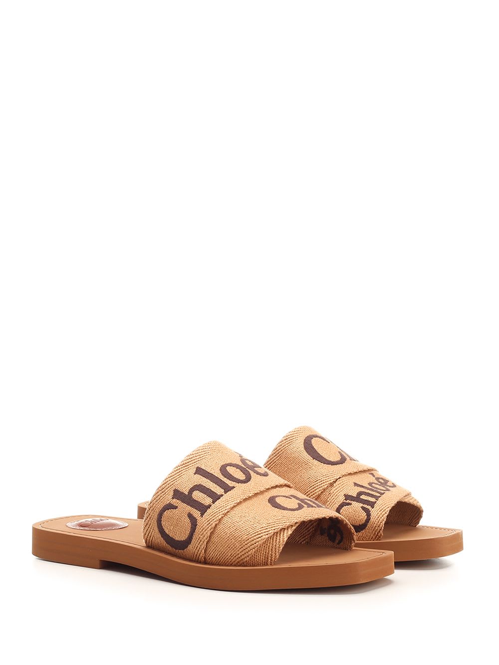 Shop Chloé Woody Flat Sandals In Brown