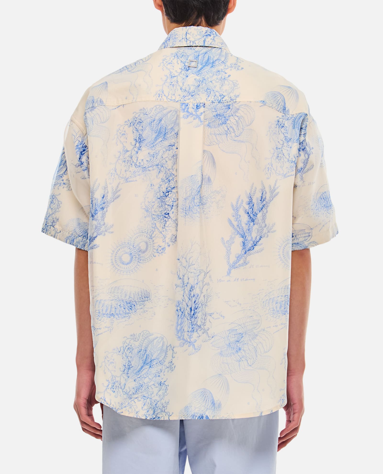 Shop Wooyoungmi Printed Cotton Shirt In White