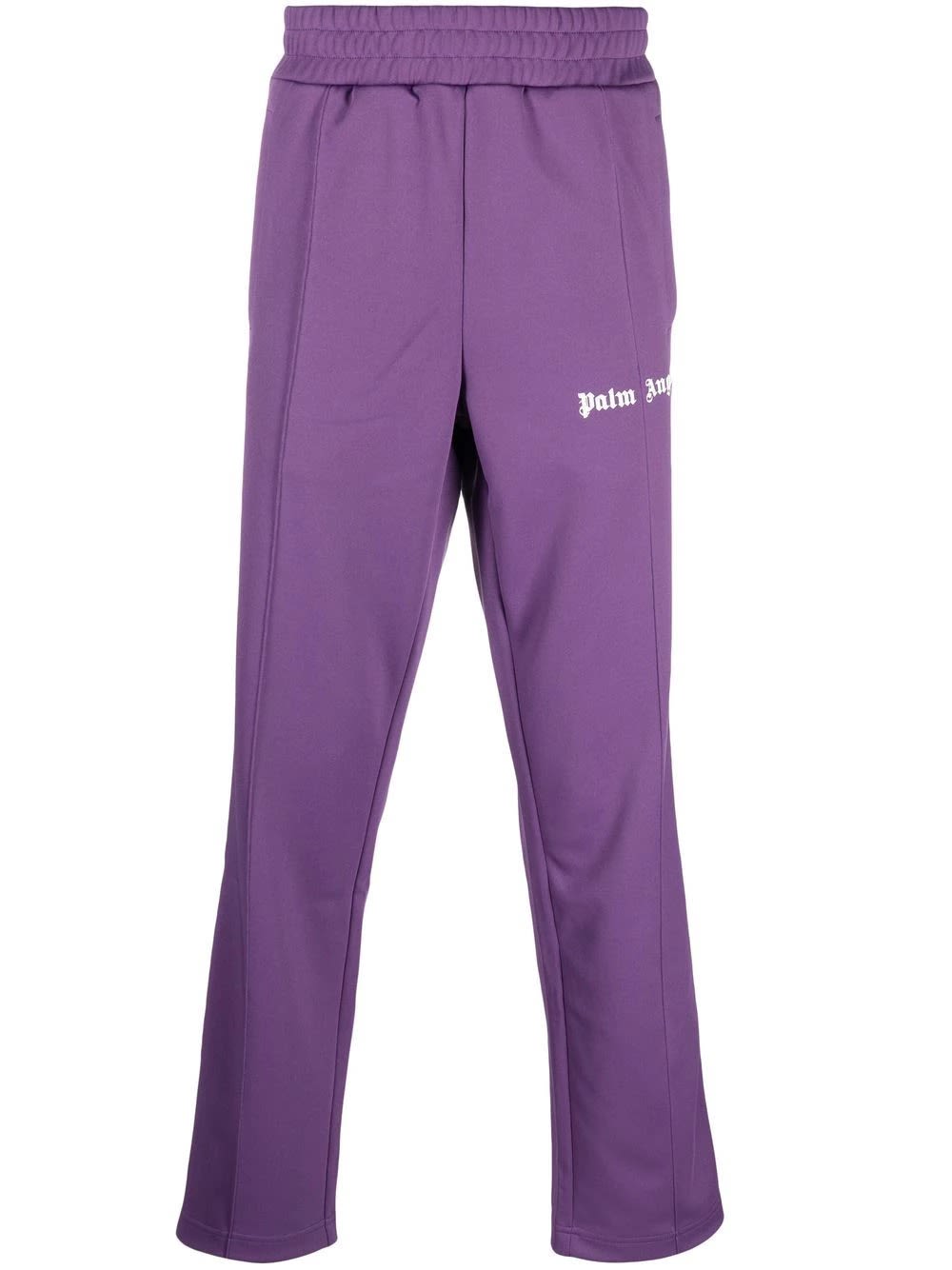 Palm Angels Lilac Side-stripe Logo Track Pants In Purple