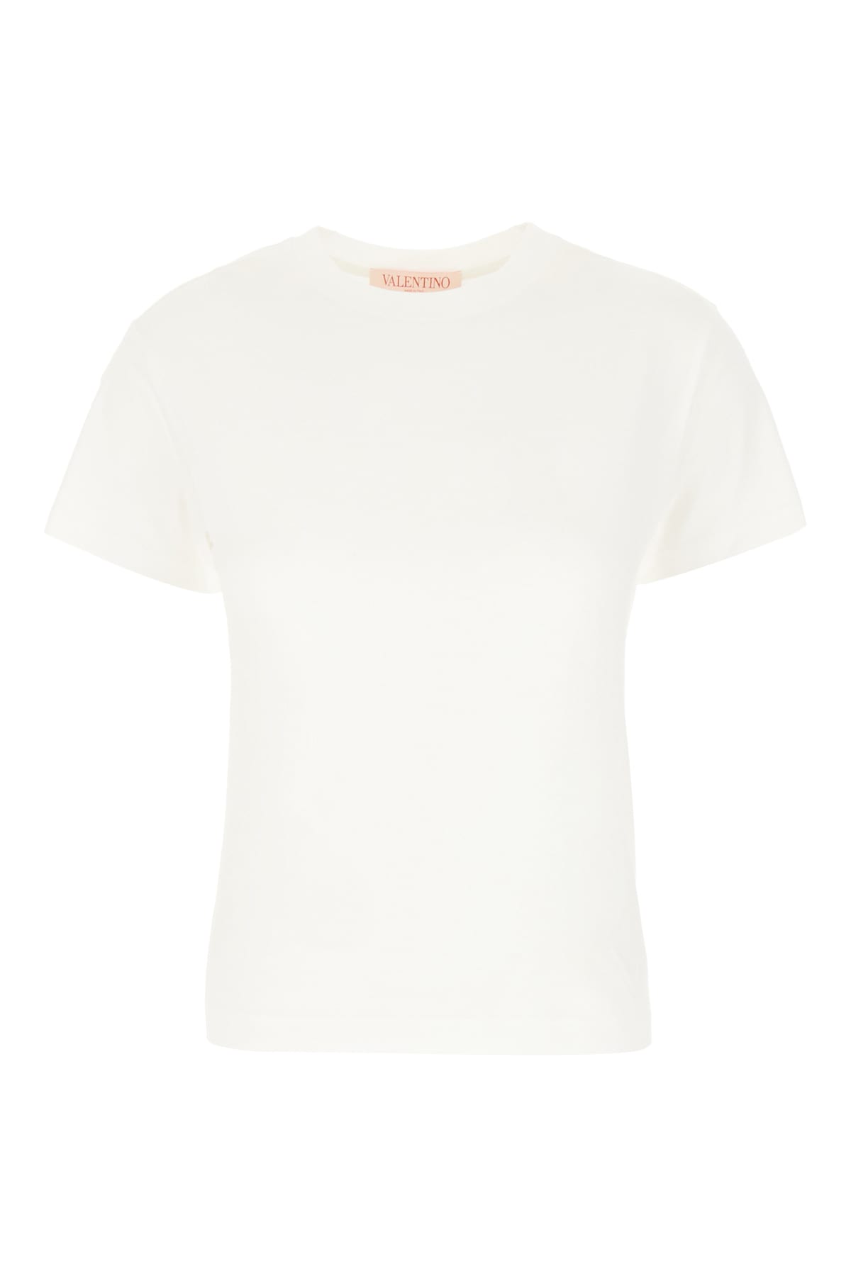 Valentino White Cotton T-shirt In 0bo