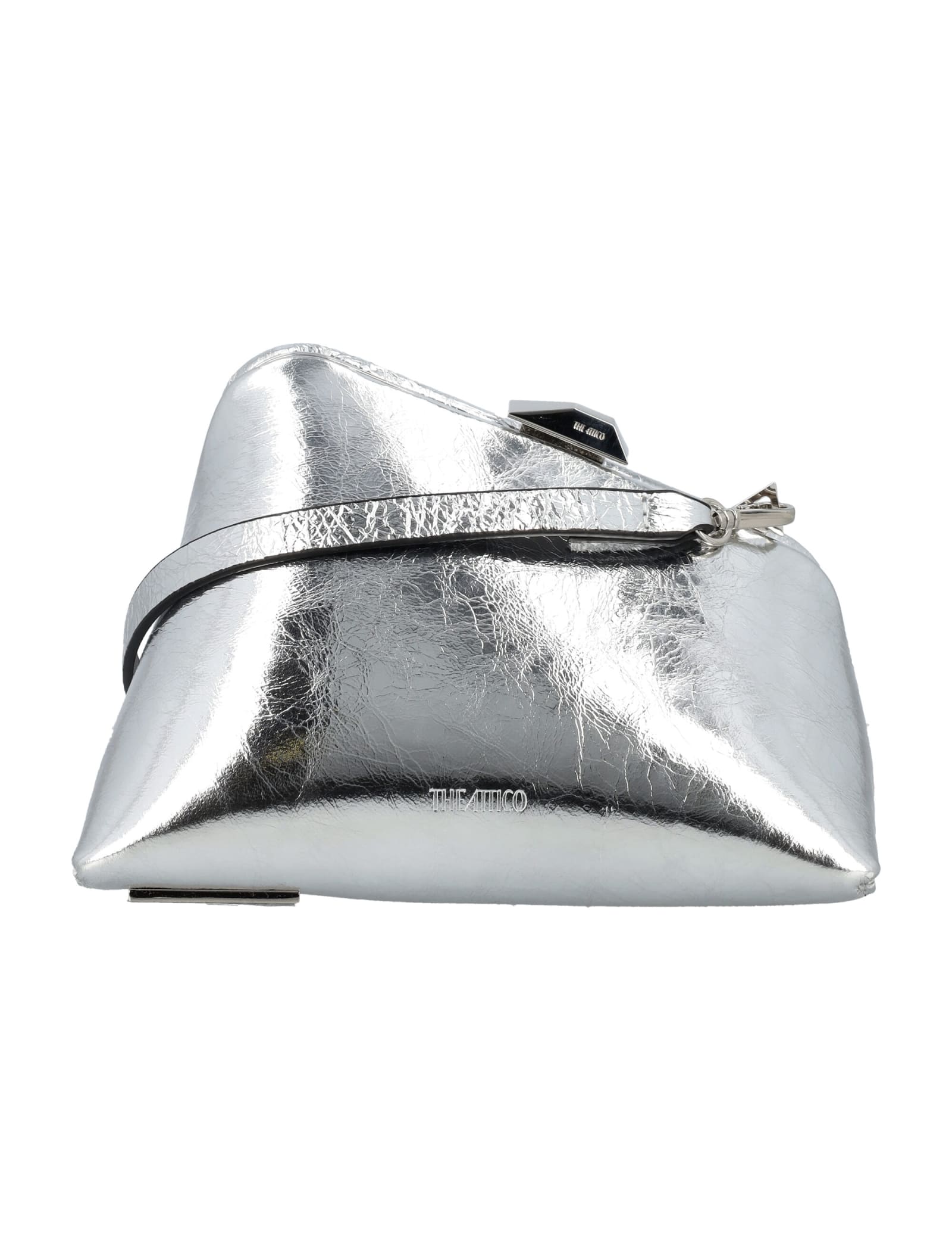 Shop Attico Midnight Clutch In Silver