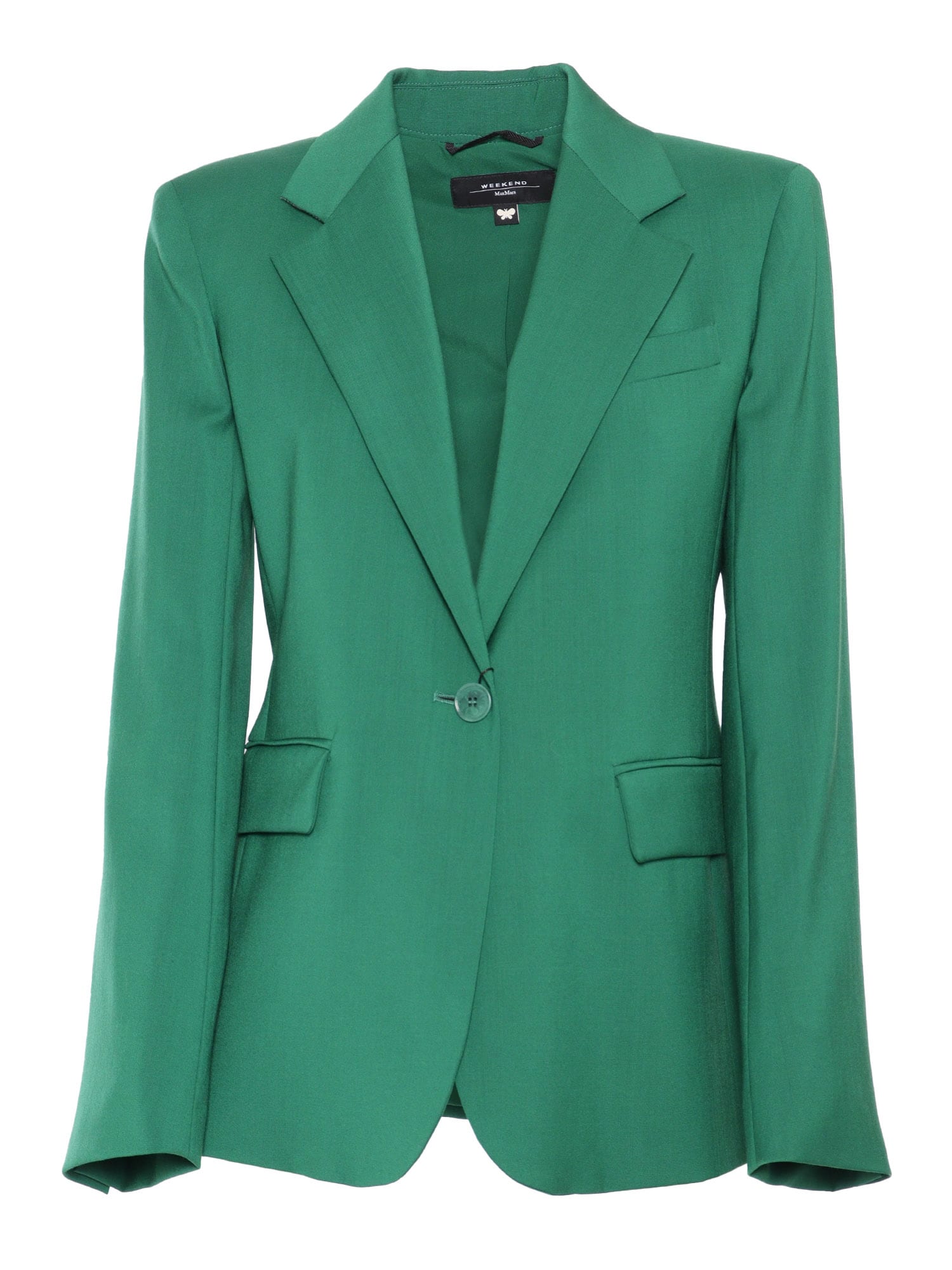 Shop Weekend Max Mara Lamine Green Jacket