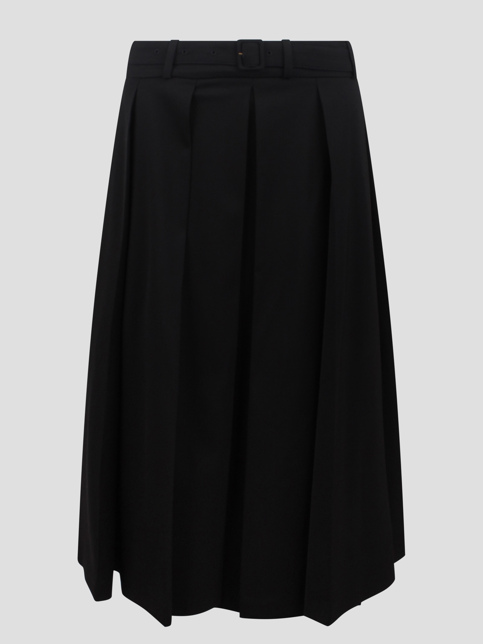 Shop Patou Pleated Midi Skirt