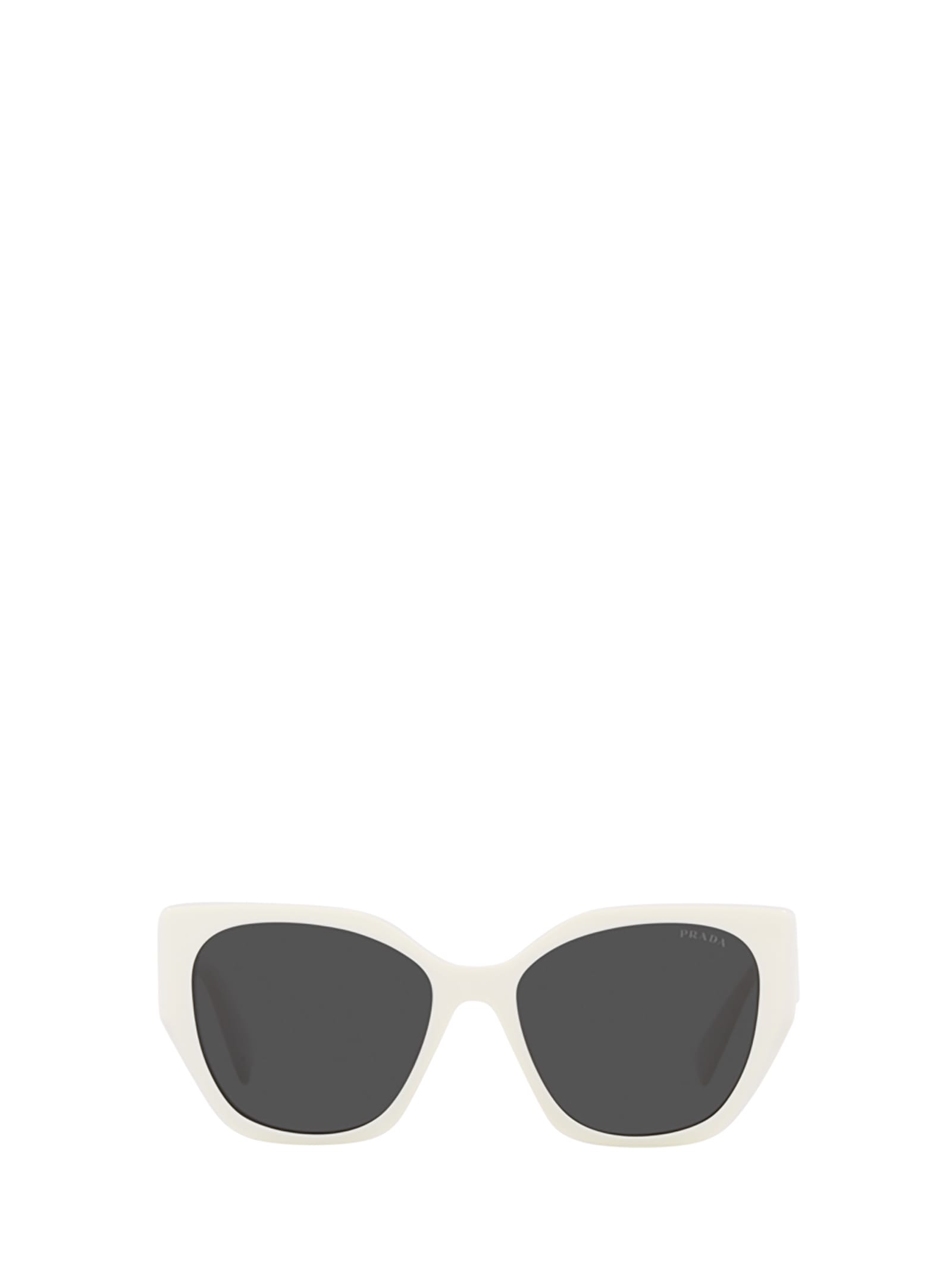 Shop Prada Pr 19zs Talc Sunglasses