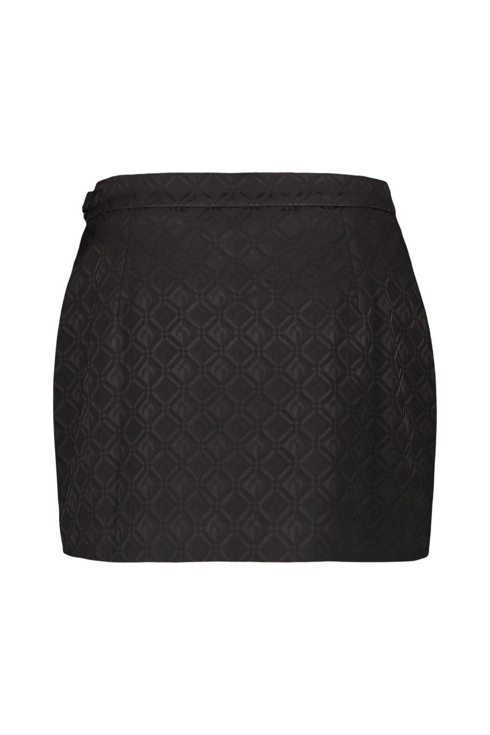 Shop Marine Serre Moon Diamond Jacquard Wrap Skirt In Black