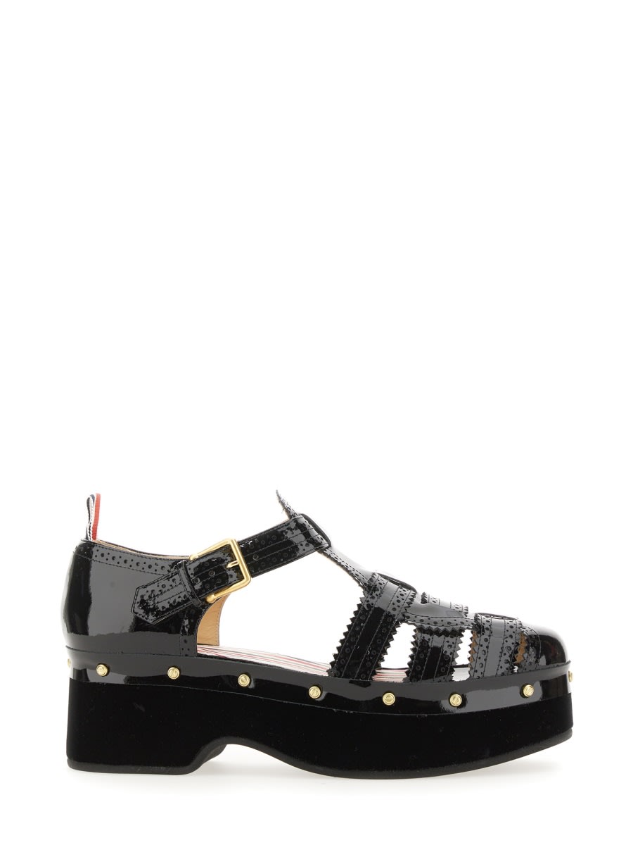 Thom Browne Studded Platform Sandal Open Toe In Black