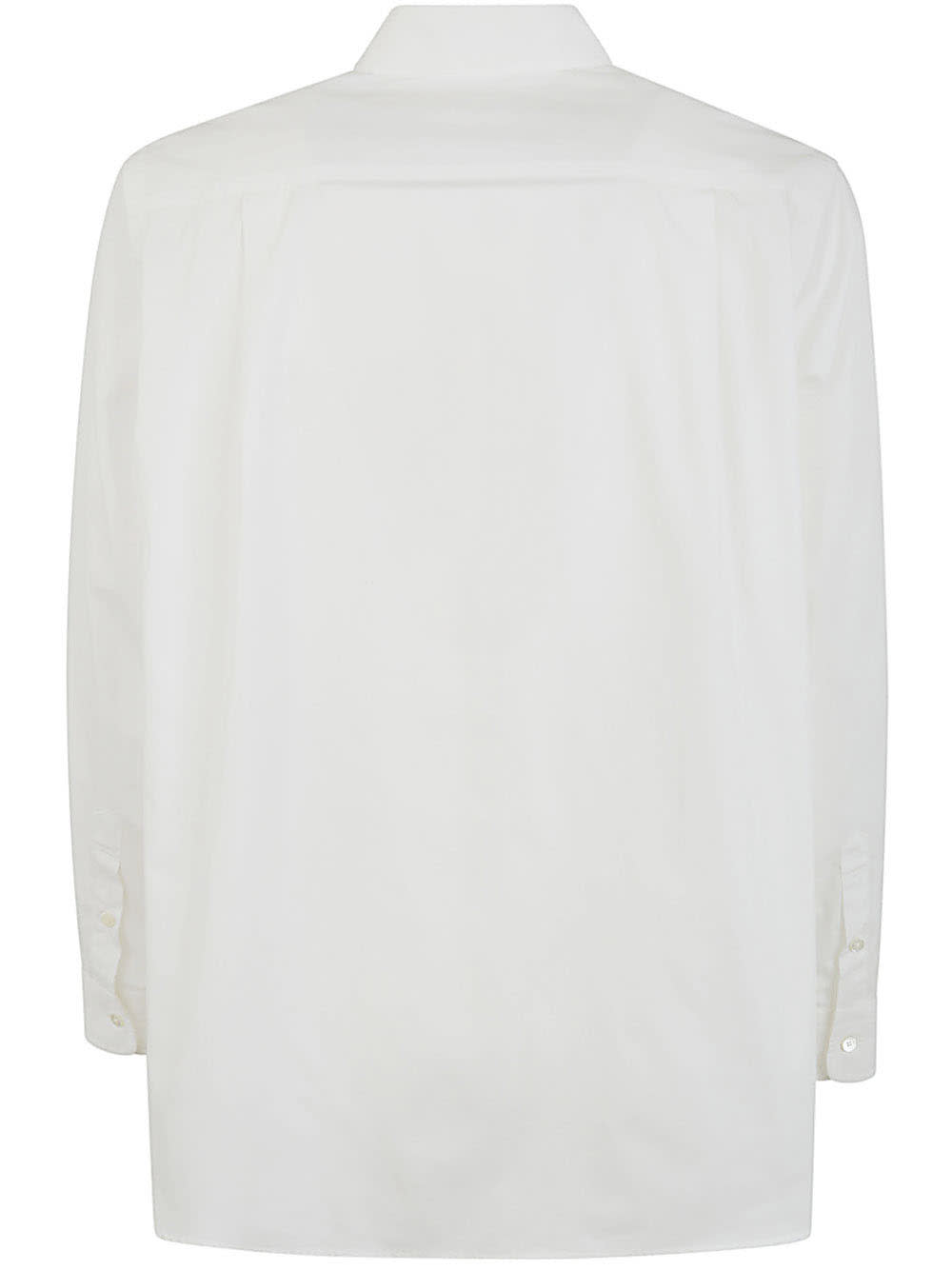 Shop Sacai Cotton Poplin Shirt In Off White