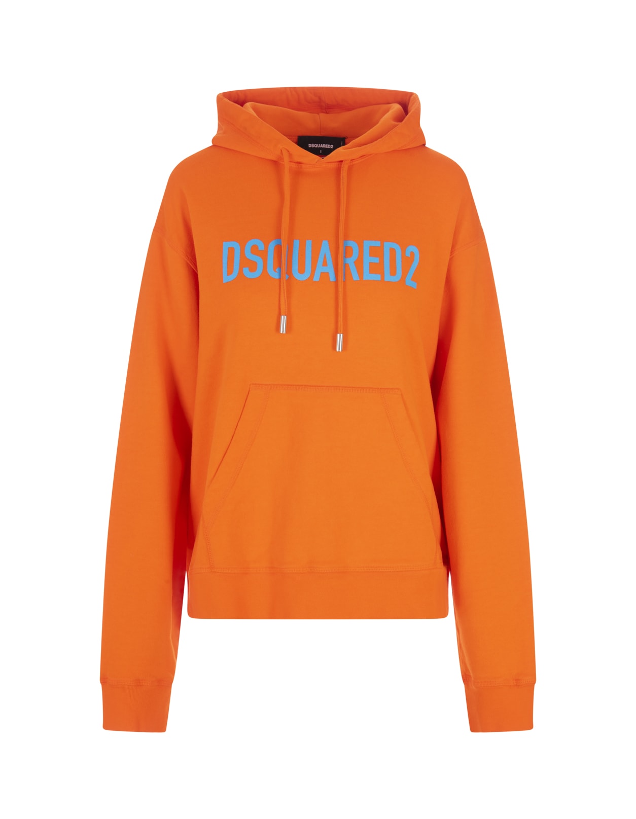 Dsquared2 Woman Orange Hoodie With Logo