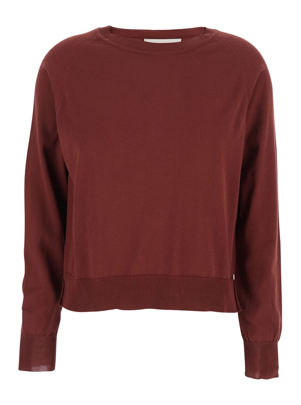 Jucca Cotton Round Neck Pull In Burgundy