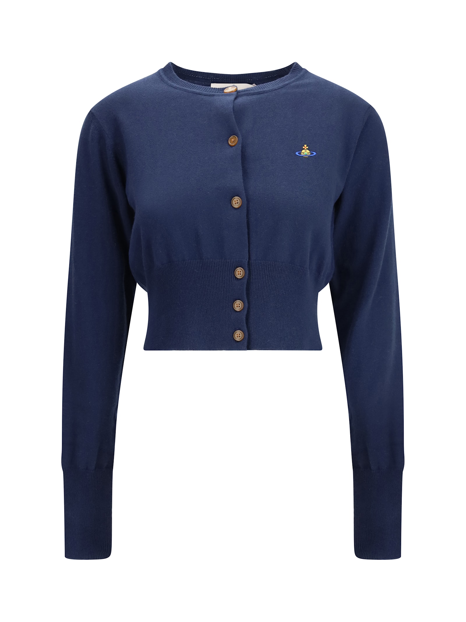 Vivienne Westwood Bea Crop Cardigan In Blue