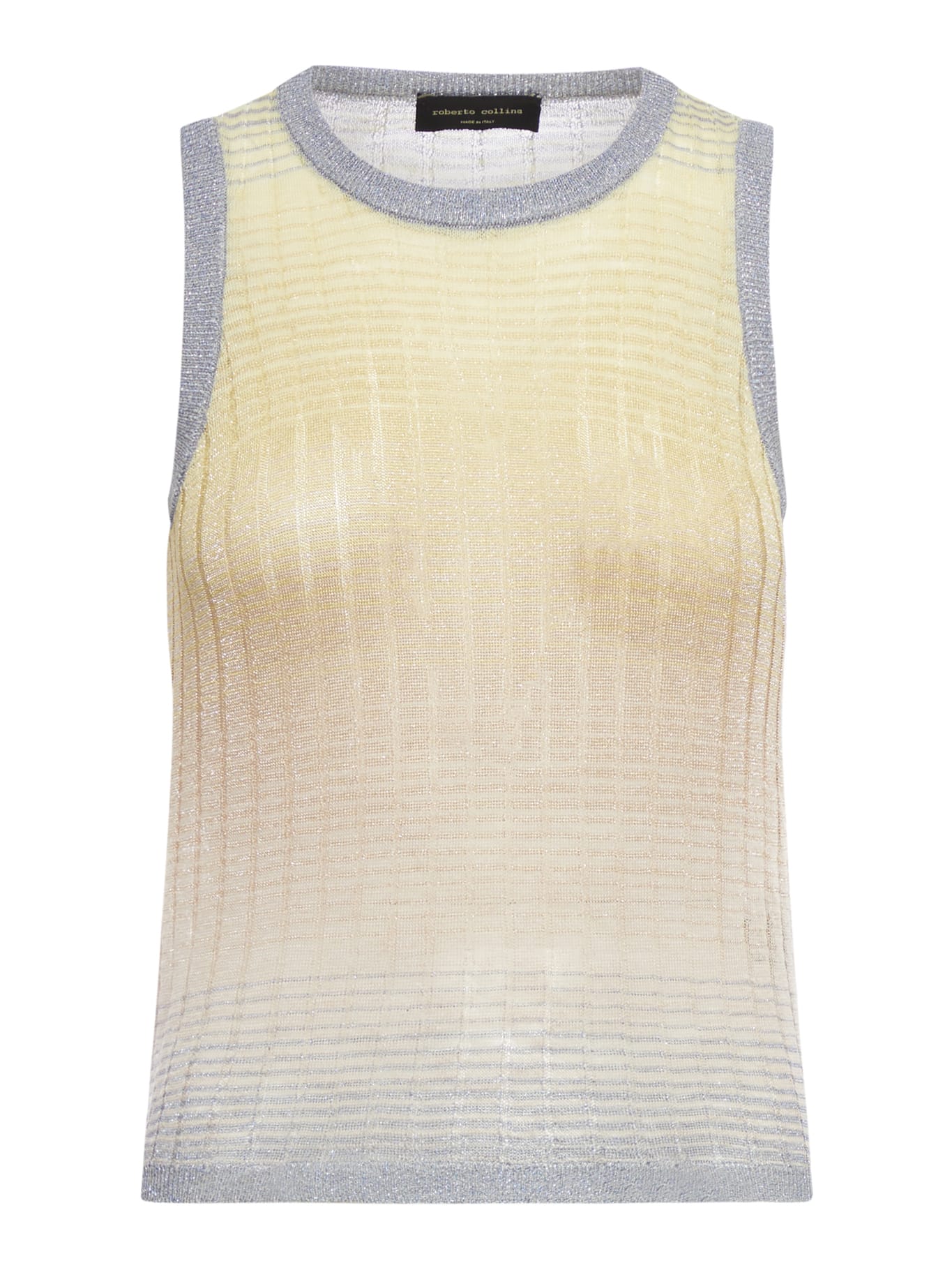 Shop Roberto Collina Tank Top Stripes In Pink Gold