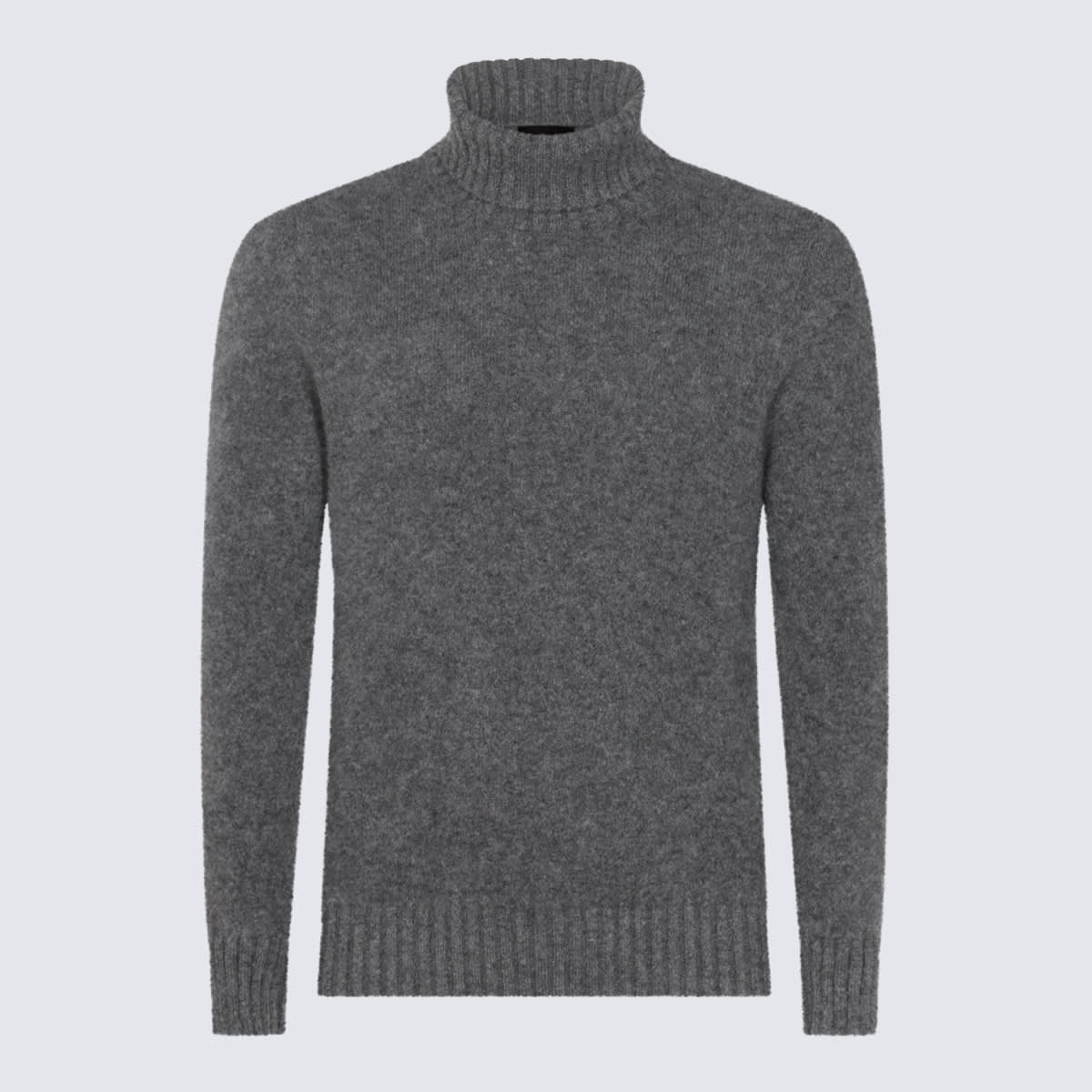 PIACENZA CASHMERE GREY WOOL KNITWEAR 