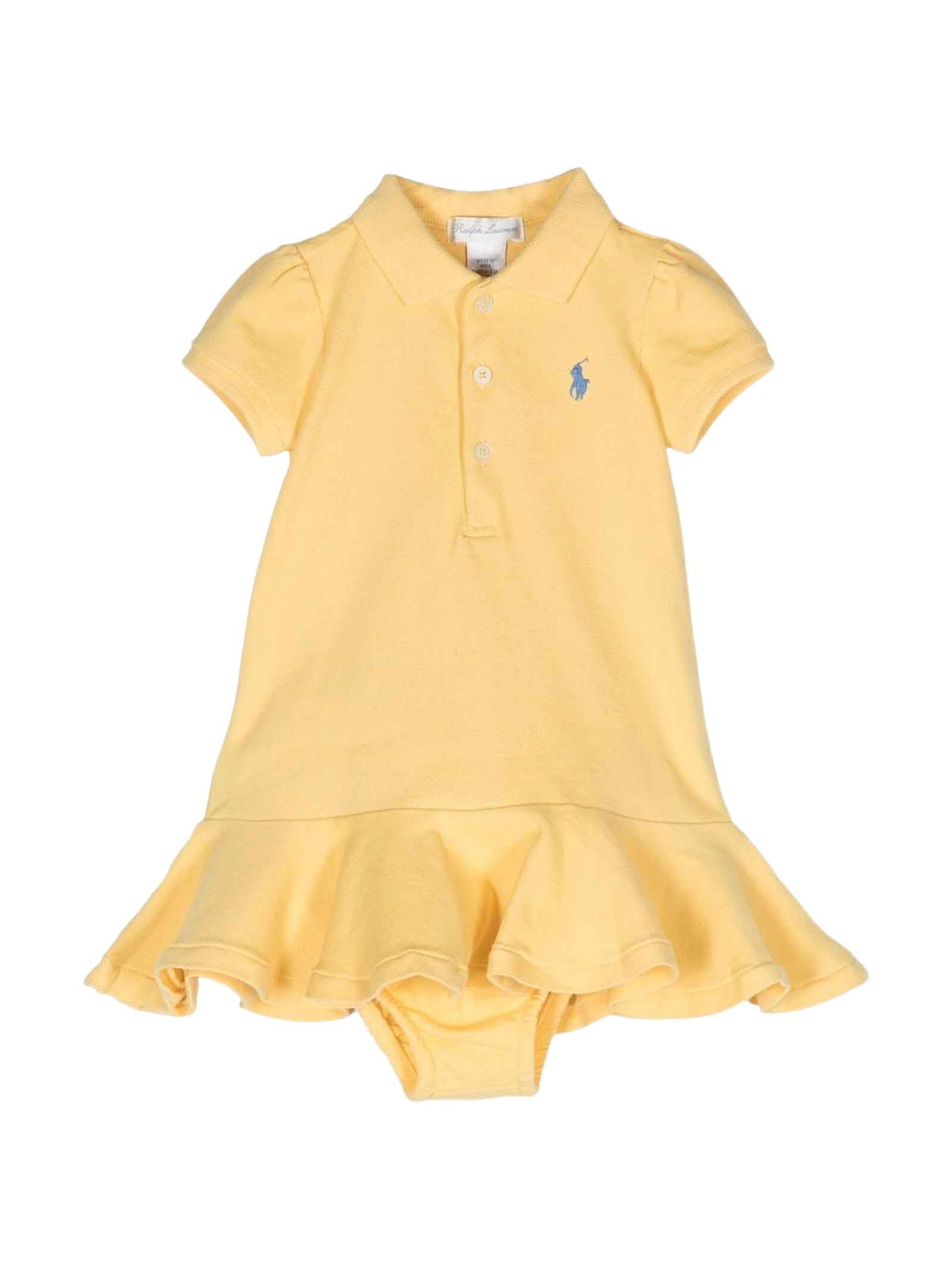 Ralph Lauren Yellow Dress Baby Girl