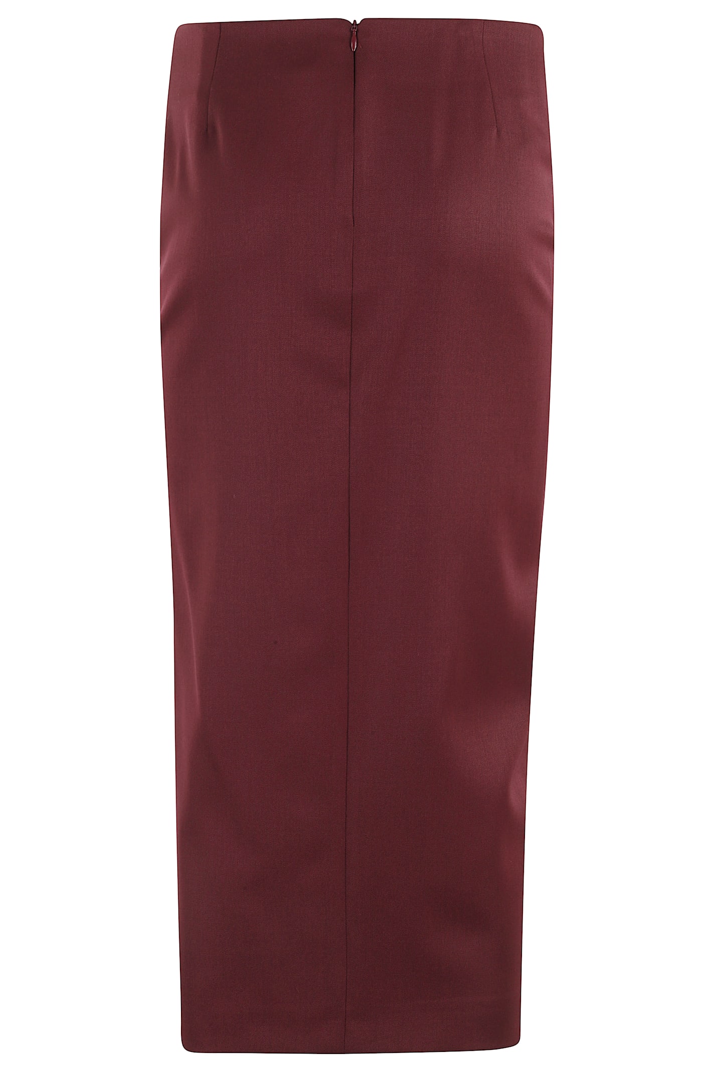Attico Draped Midi Skirt With Front Slit And Metal In Multi