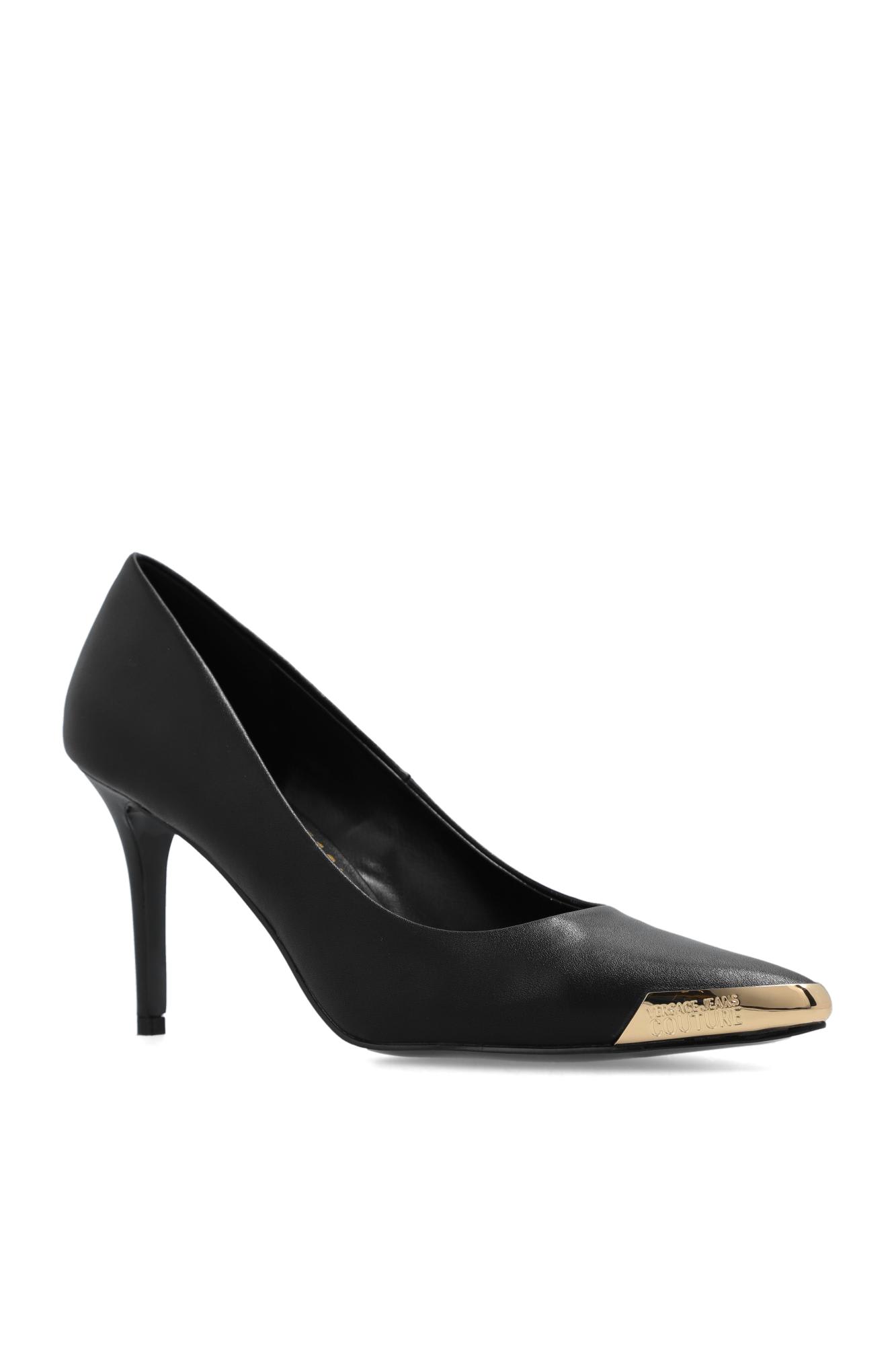 VERSACE JEANS COUTURE LEATHER PUMPS 