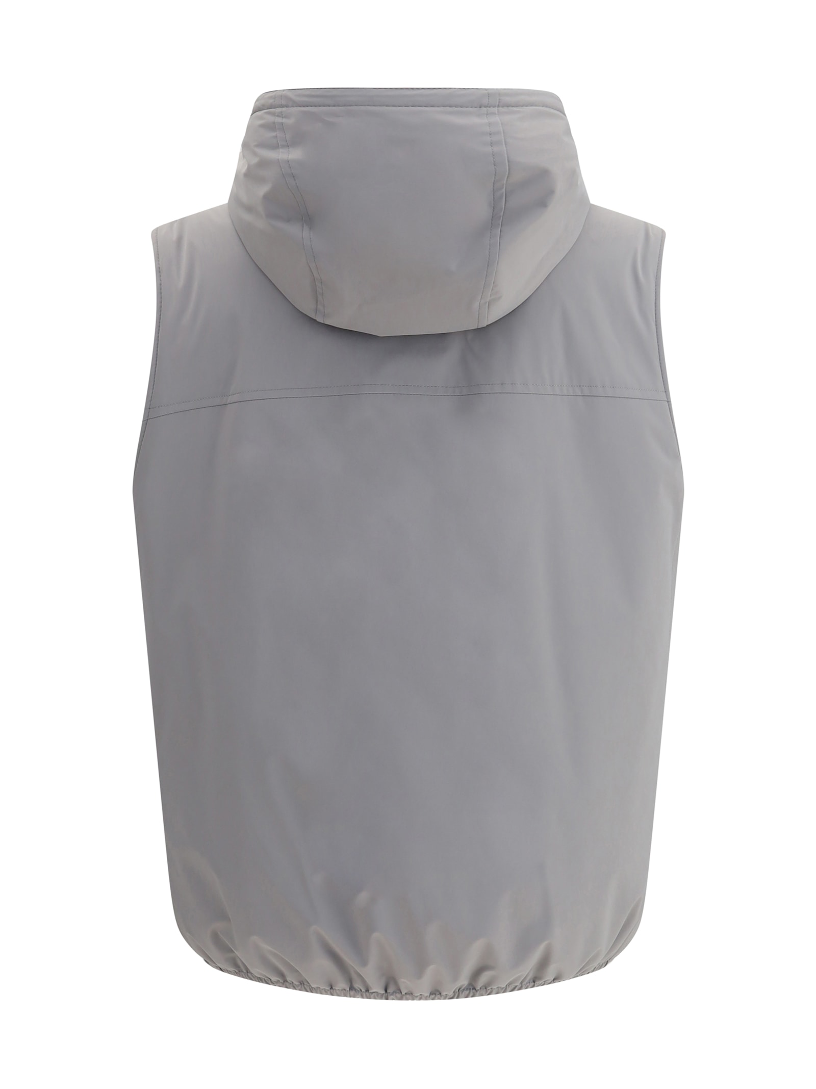 Brunello Cucinelli Functional And Stylish Quilted Waterproof Vest In Gray