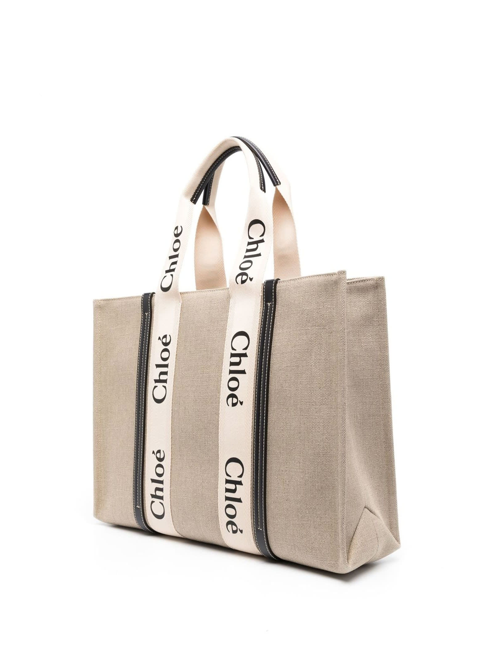 Shop Chloé Tote In White Blue