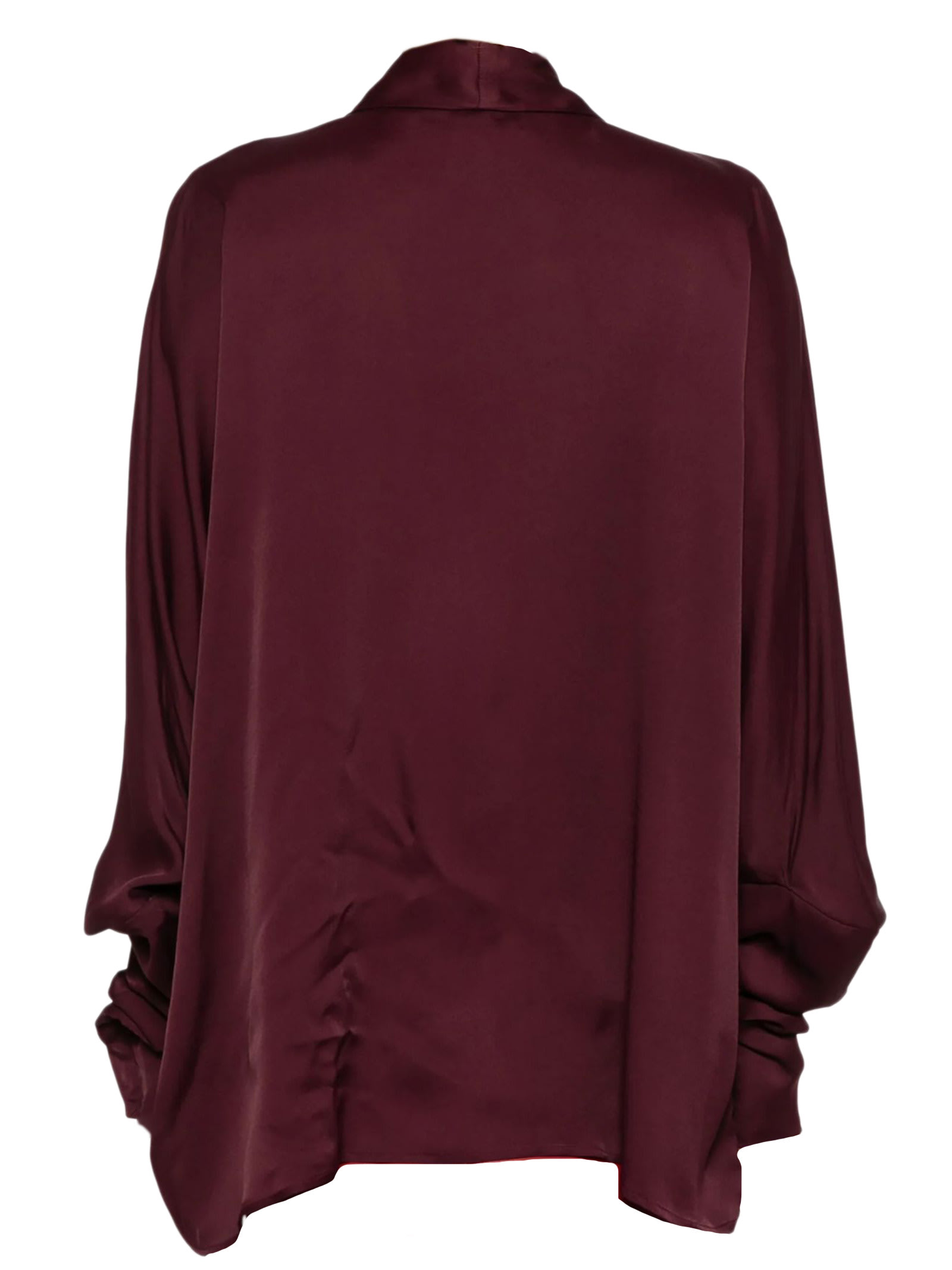 Shop Genny Plum Purple Satin Blouse