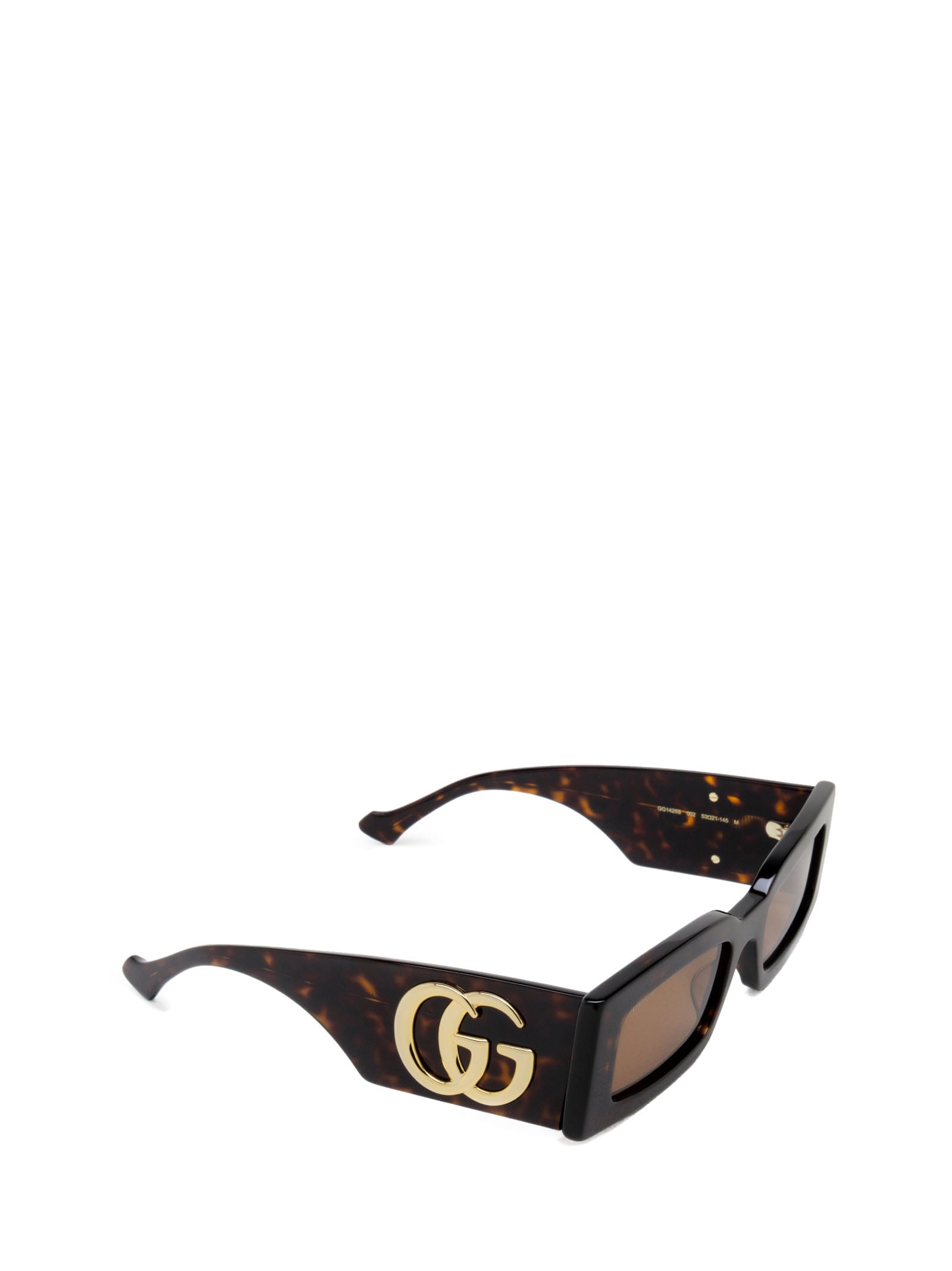 Shop Gucci Gg1425s Havana Sunglasses