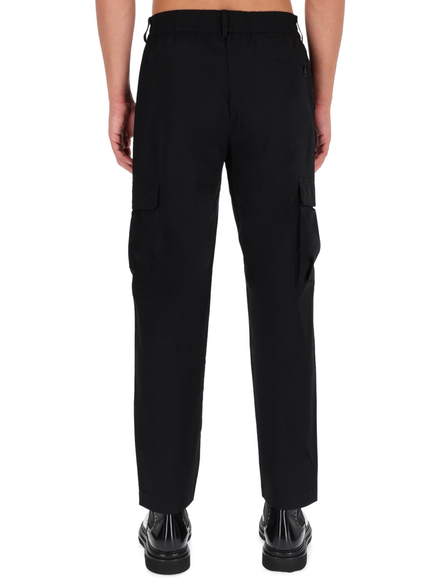 Versace Jeans Couture Drawstring-waist Cargo Trousers In Black