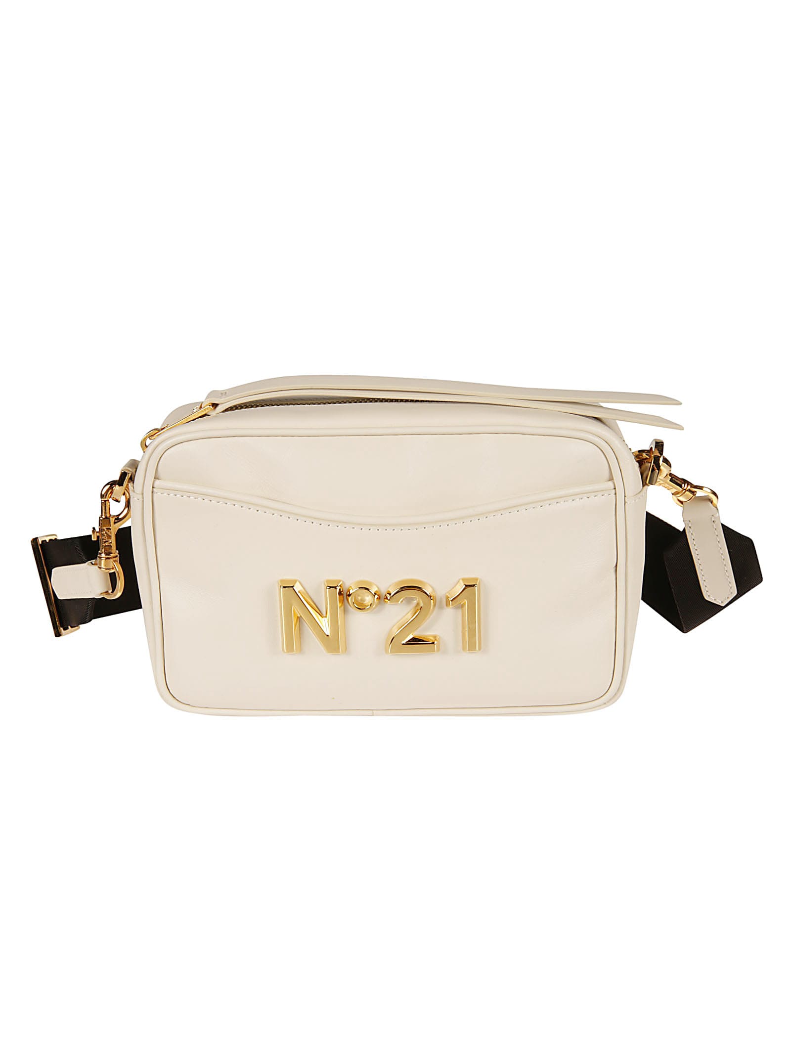 N.21 Logo Plaque Detail Top Zip Camera Bag
