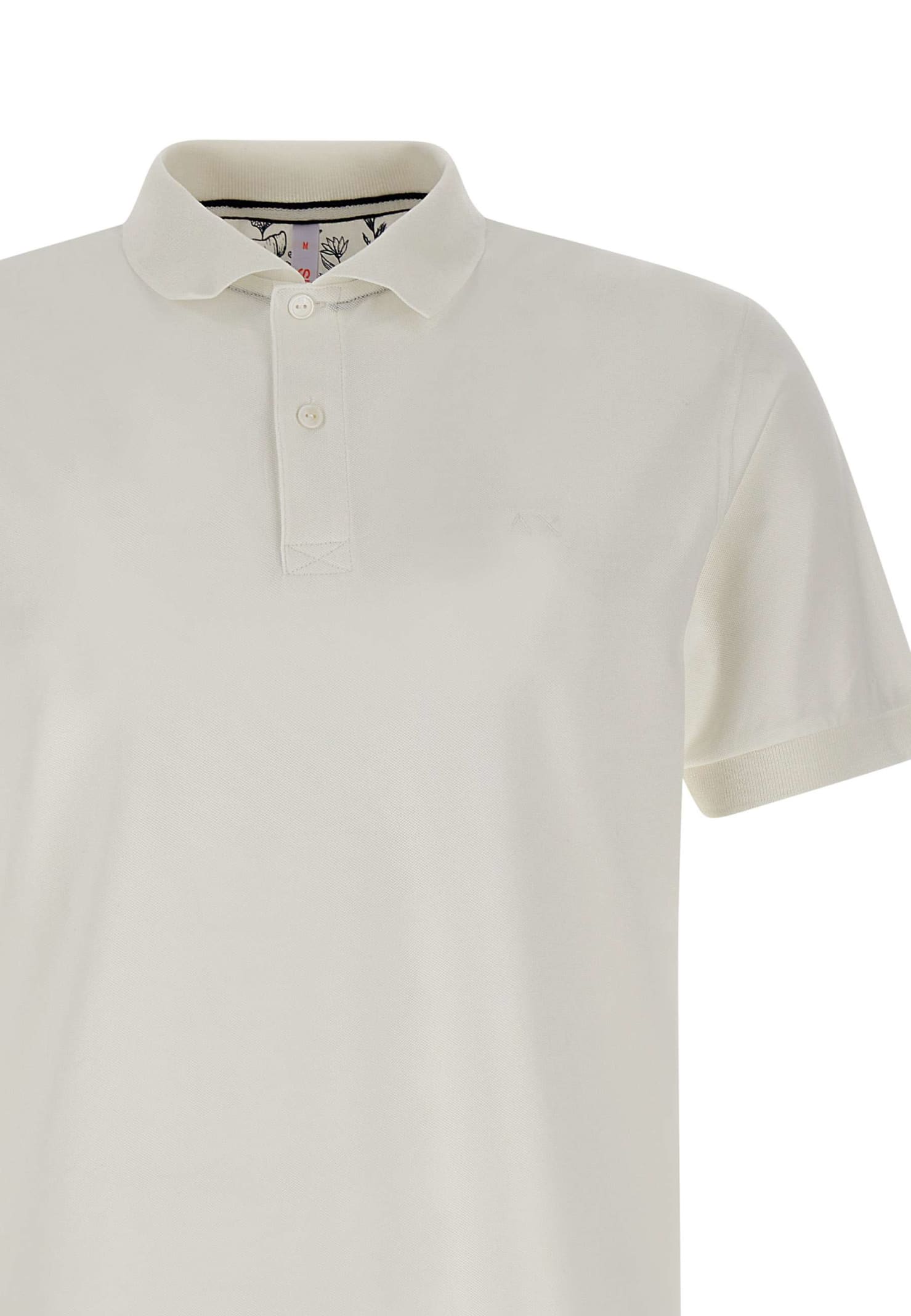 Shop Sun 68 Cold Garment Dye Polo Shirt Cotton In White