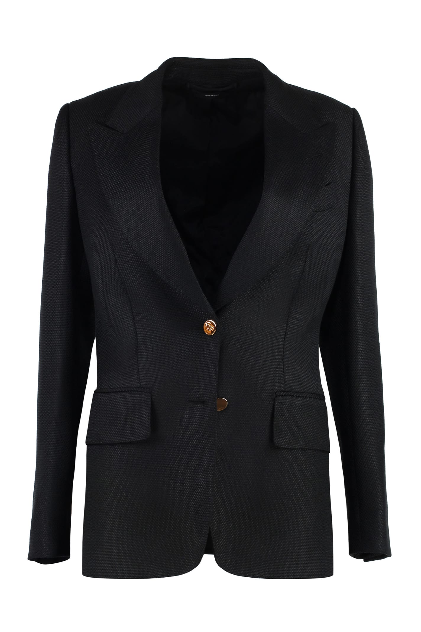 Shop Tom Ford Single-breasted Two-button Blazer In Black