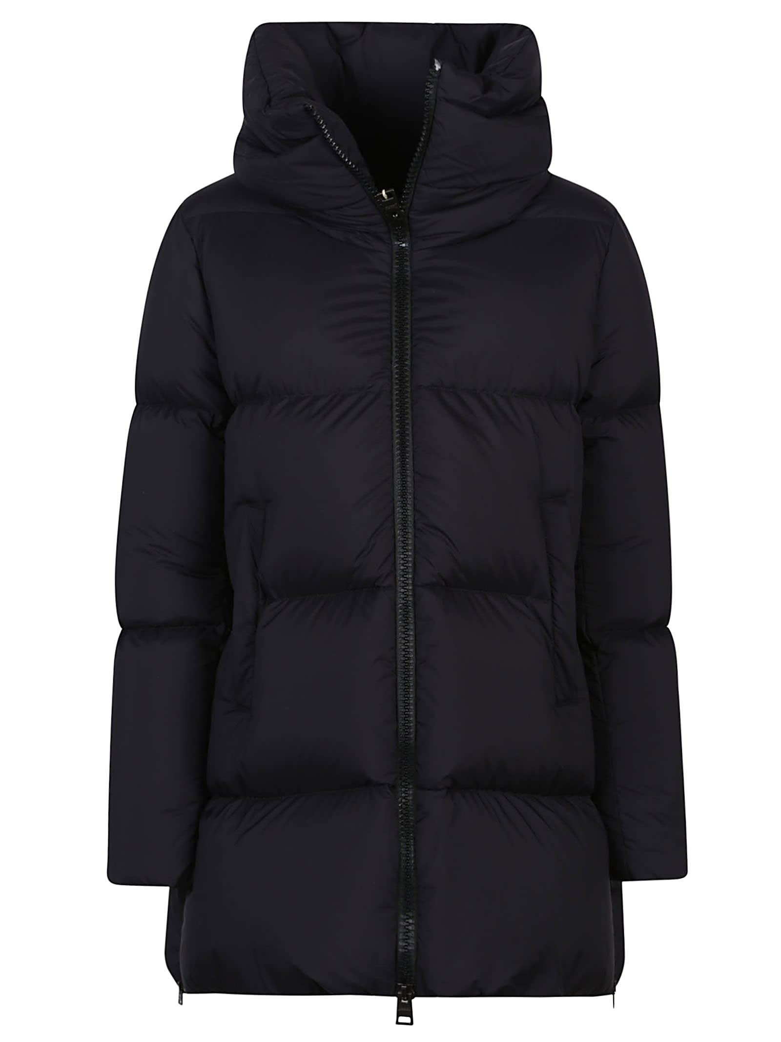 Shop Herno A-shape Relaxed Down Jacket In Nero