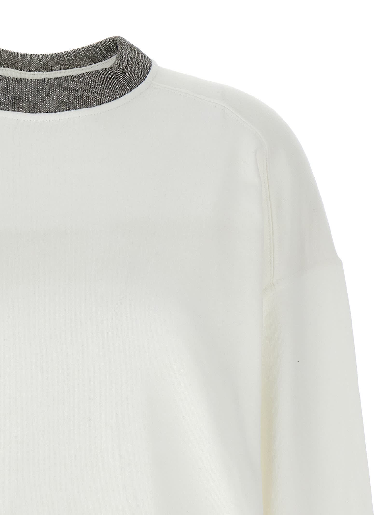 Shop Brunello Cucinelli Monile Sweatshirt In White