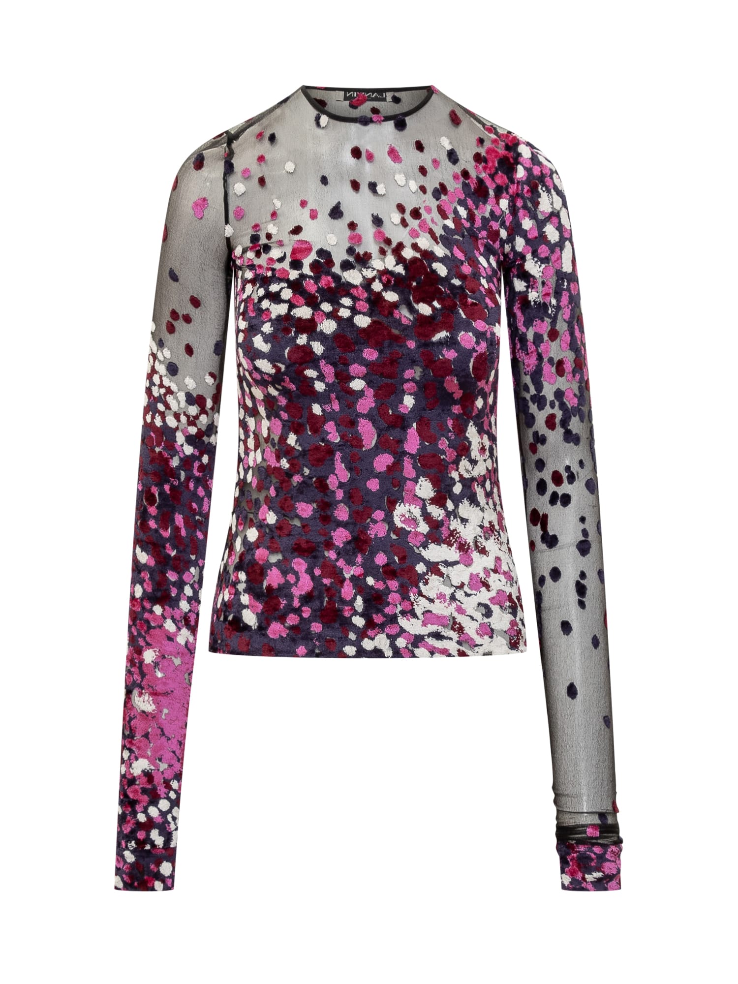 Shop Lanvin Édouard Vuillard Pois Top In Fuchsia/japanese Ink