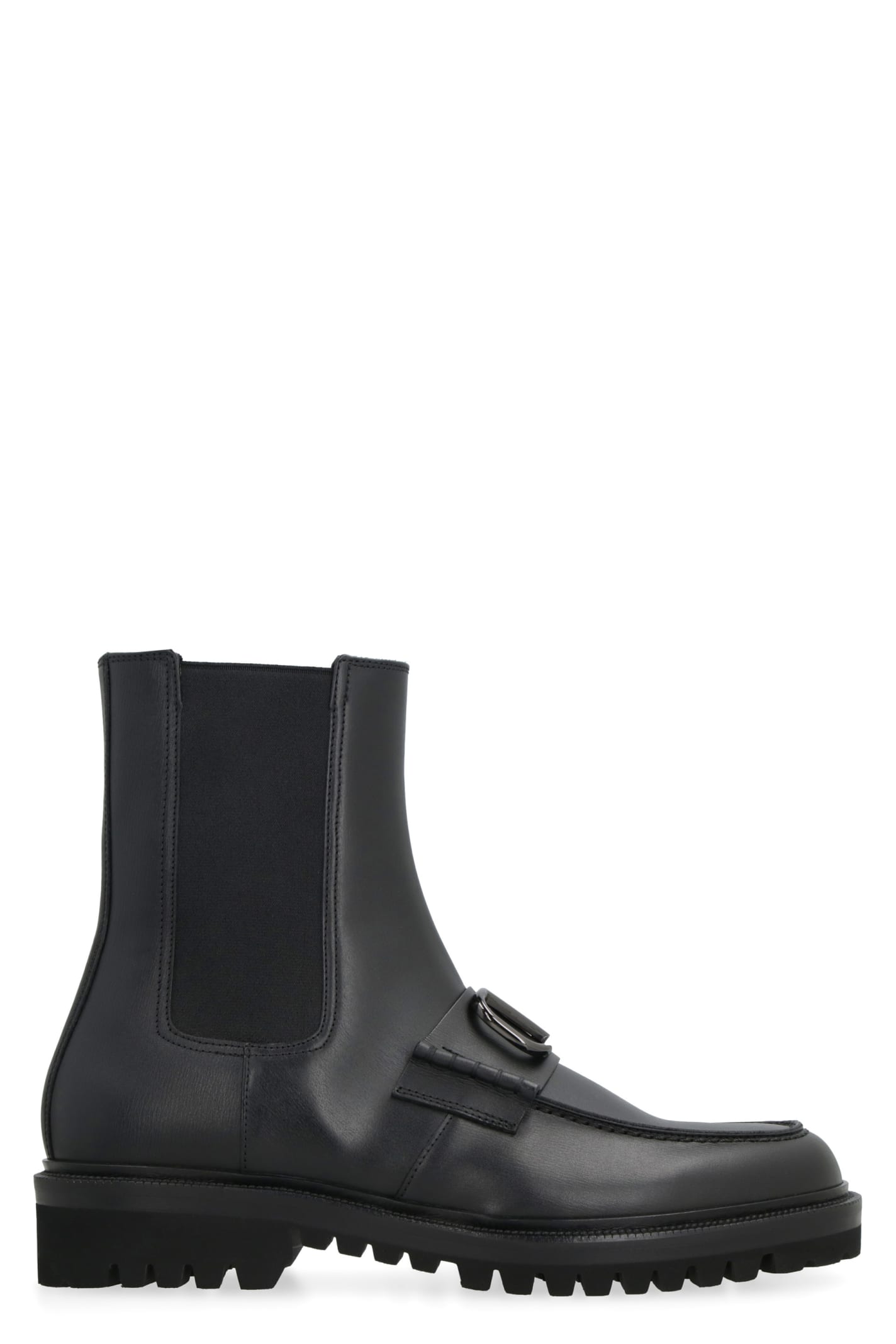 Valentino Garavani - Vlogo Leather Chelsea Boots