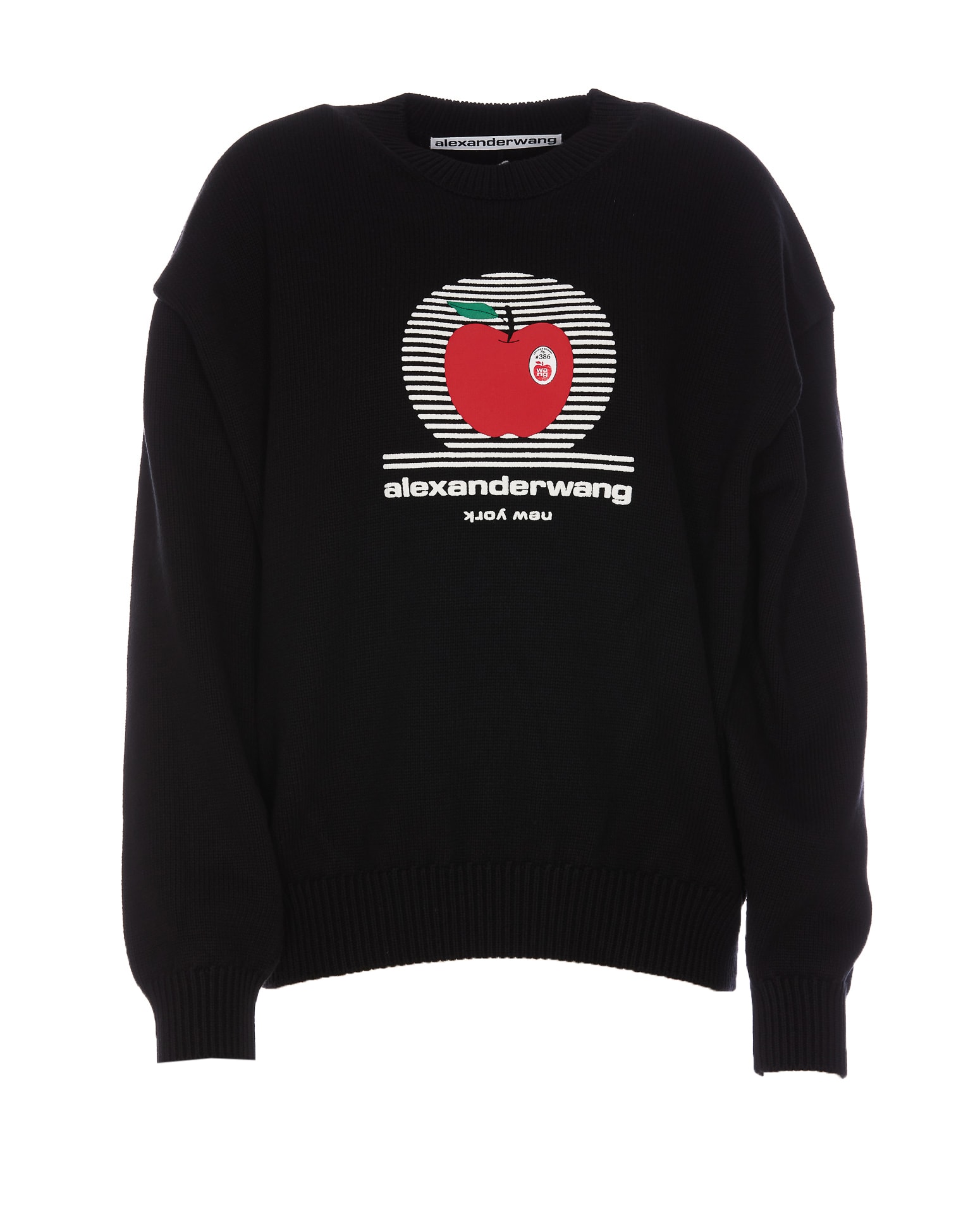 ALEXANDER WANG APPLE PUFF LOGO SWEATER