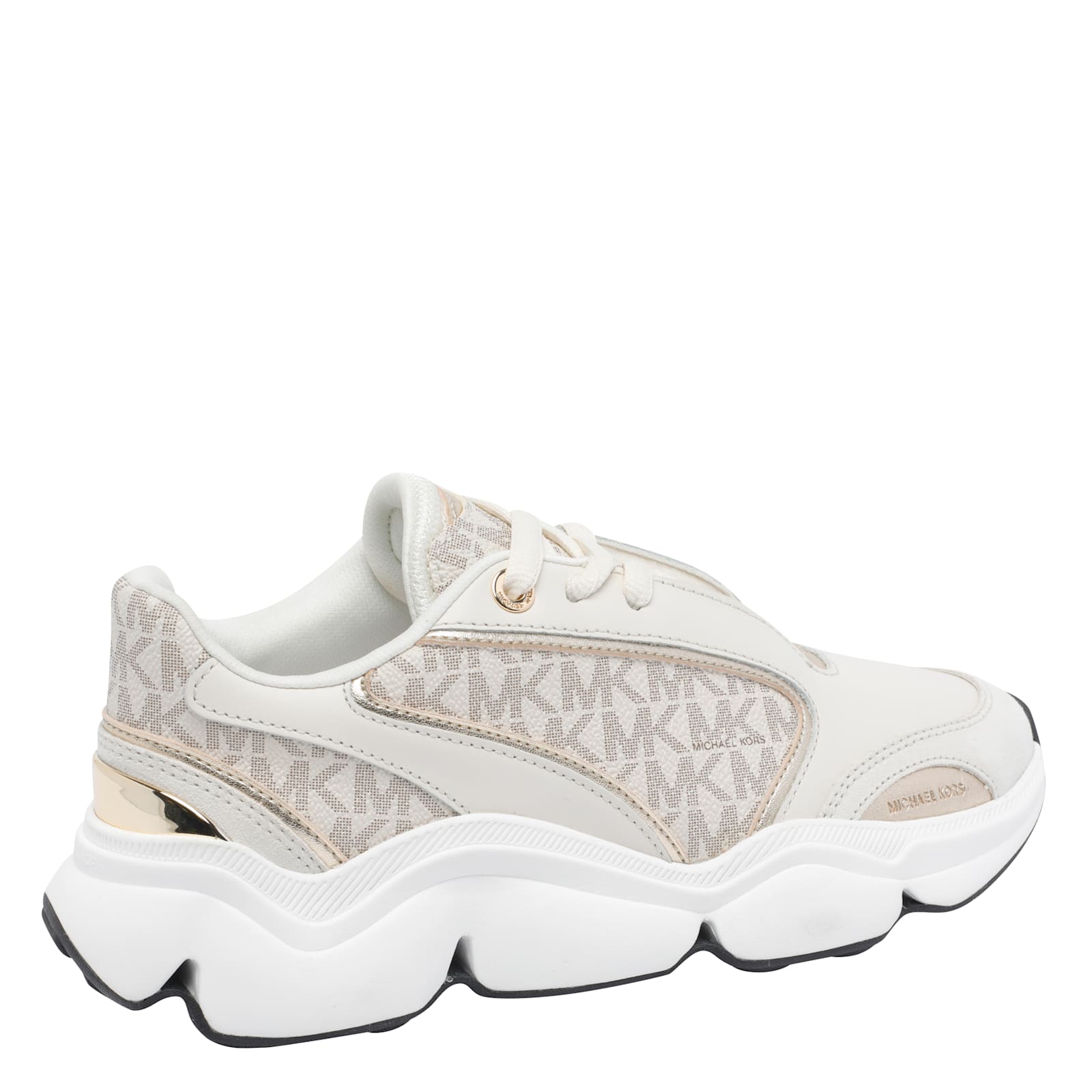 Michael Michael Kors Rennty Logo-panels Chunky Sneakers In White