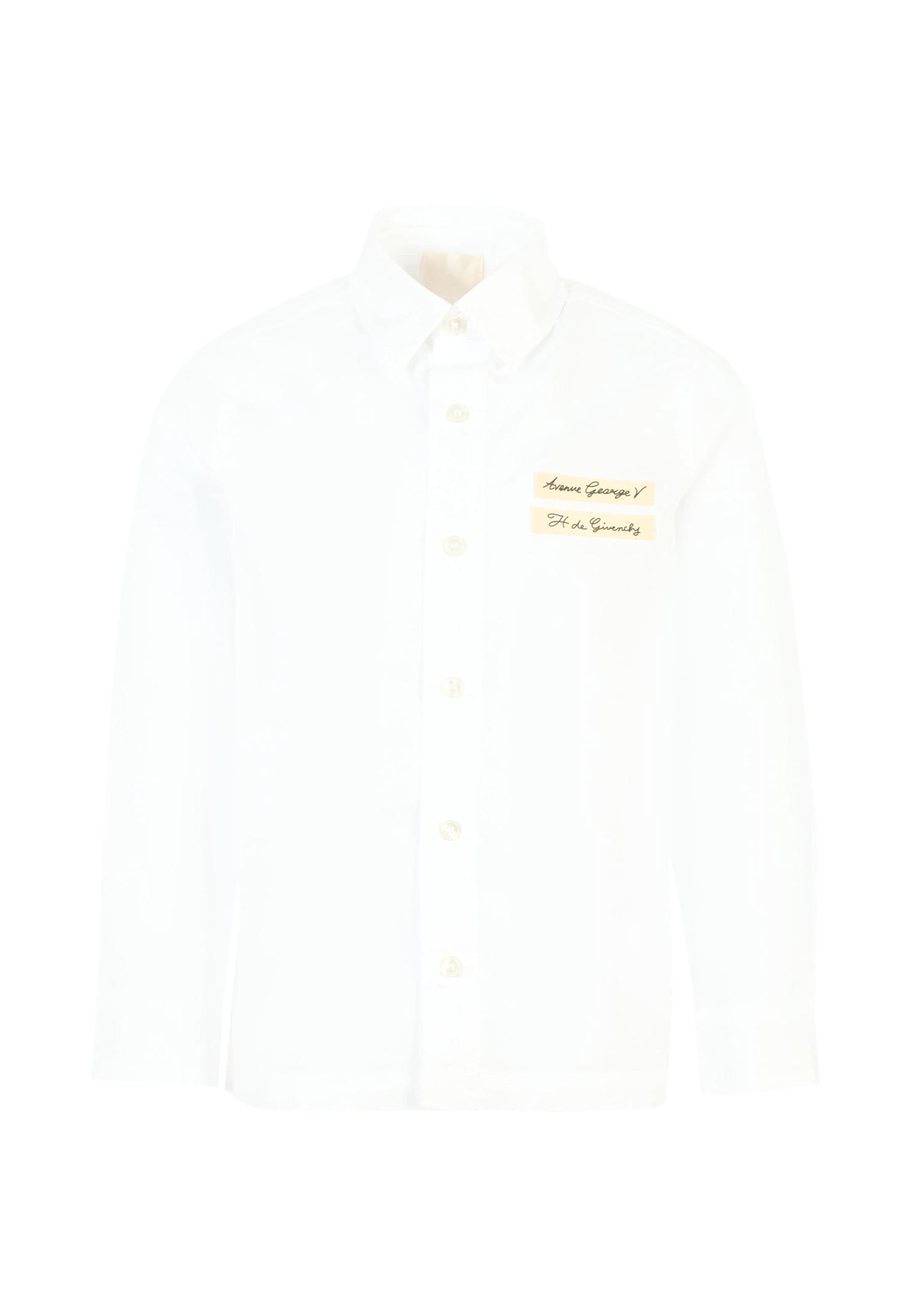 Givenchy White Shirt For Boy With Logo In White