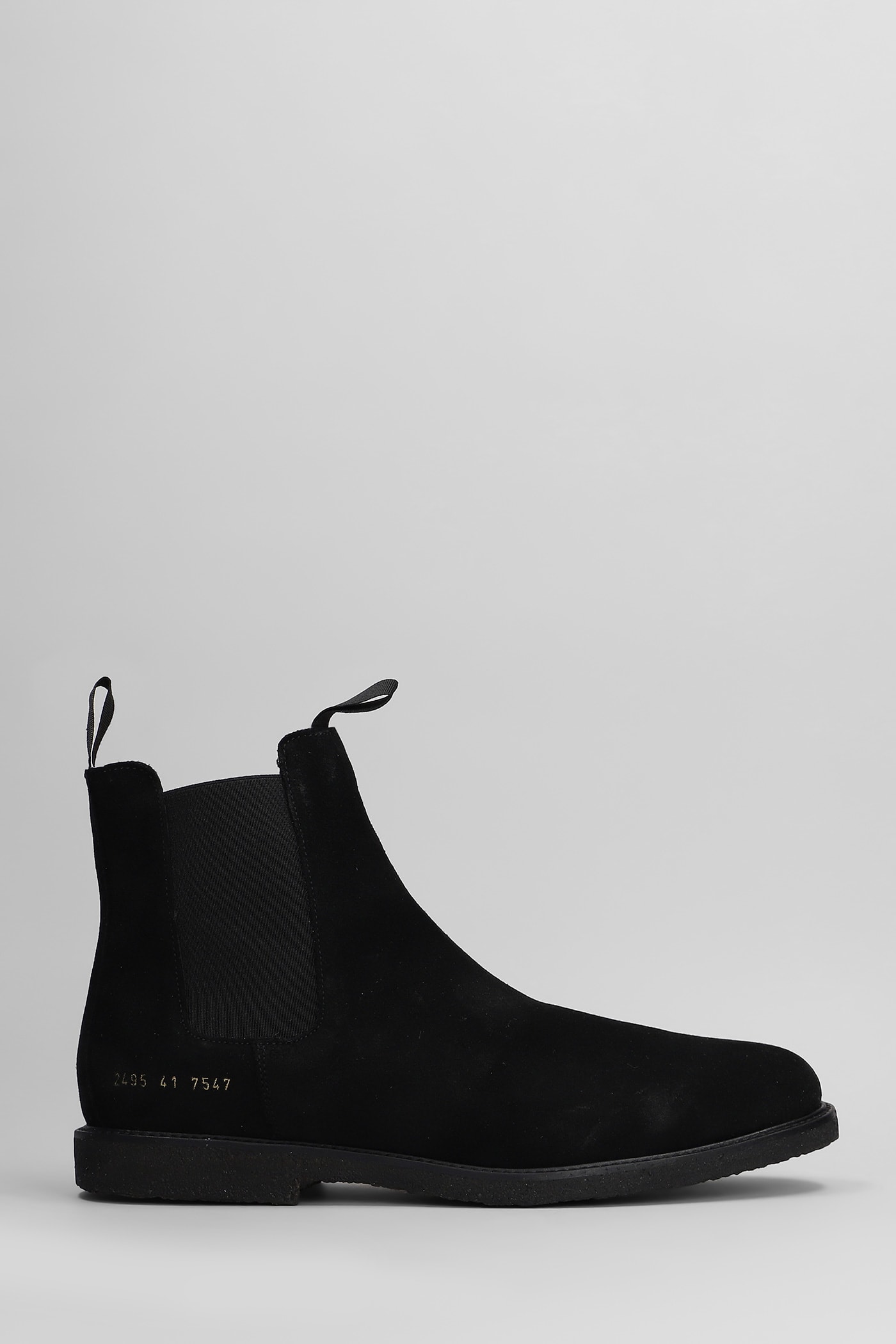 Common Projects Chelsea Classic Ankle Boots In Black Suede