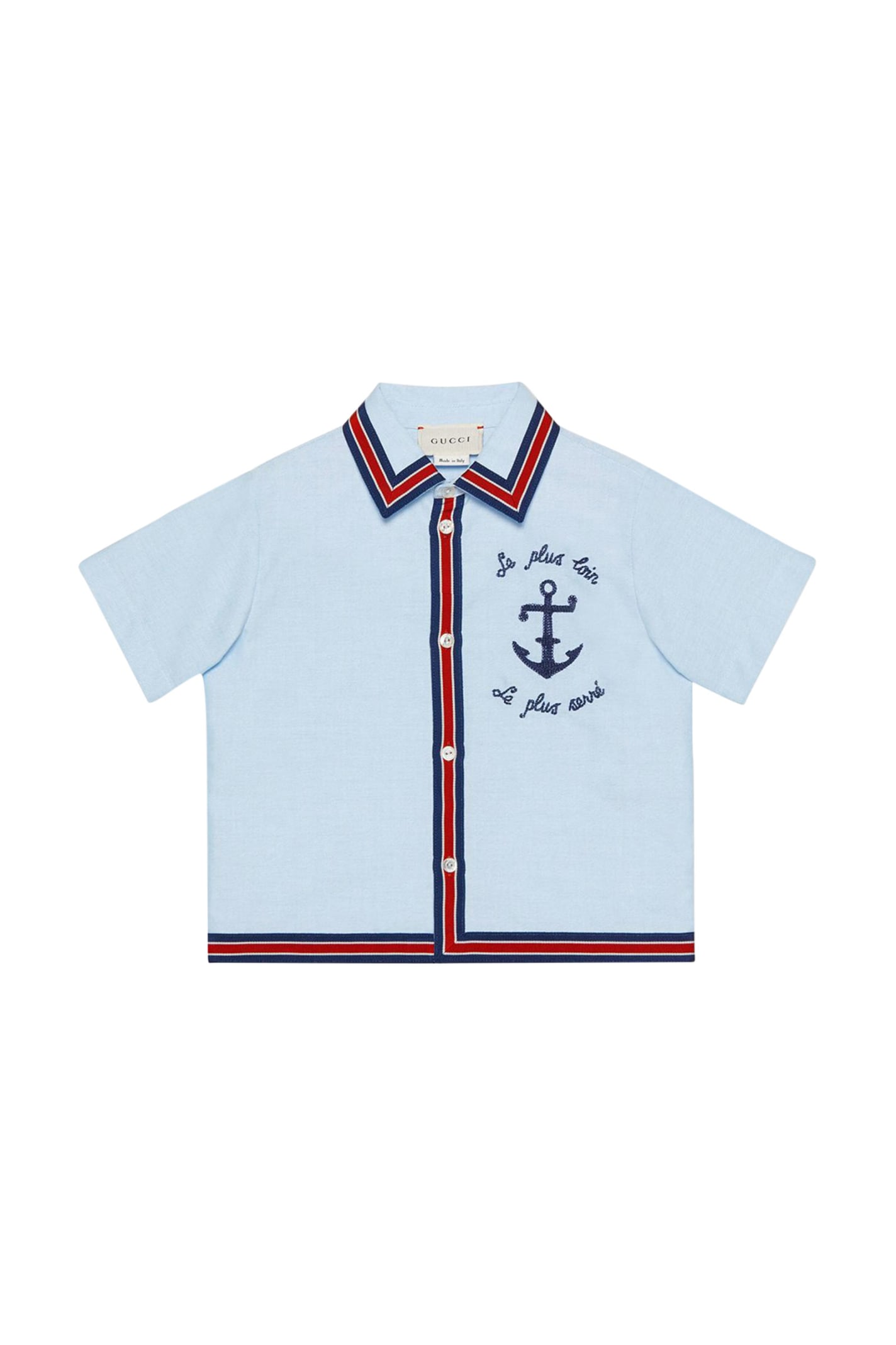 GUCCI KIDS SHIRT WITH EMBROIDERY,11241635