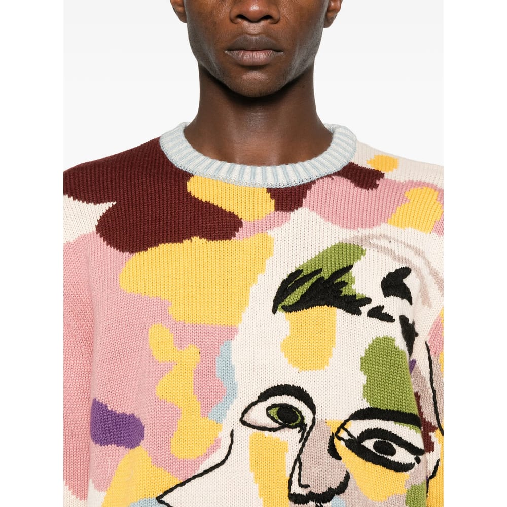 Kidsuper Mens Multi Jacquard Knitted Jumper In Green