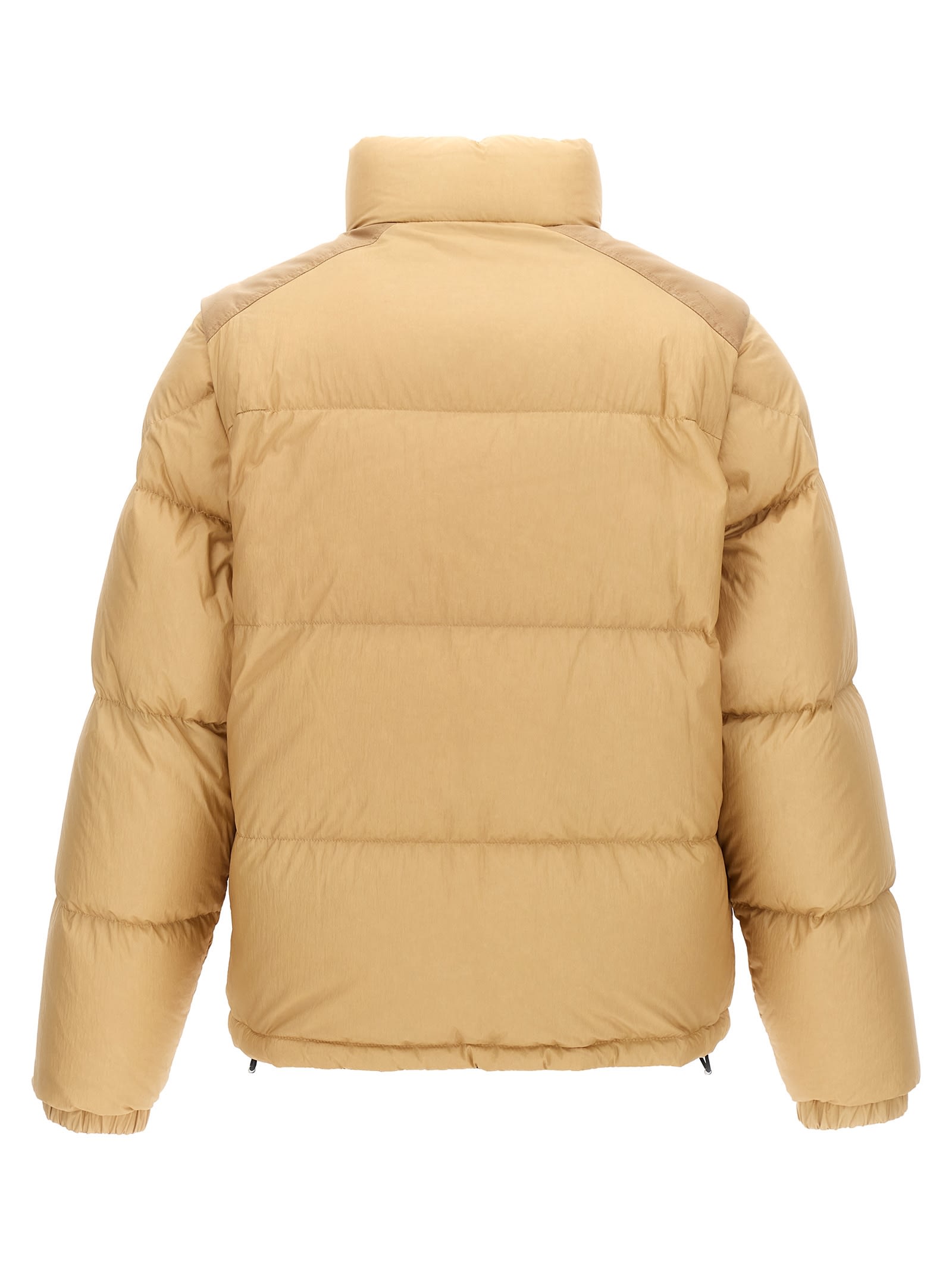 Shop Moncler Verone 1 Reversible Down Jacket In Beige