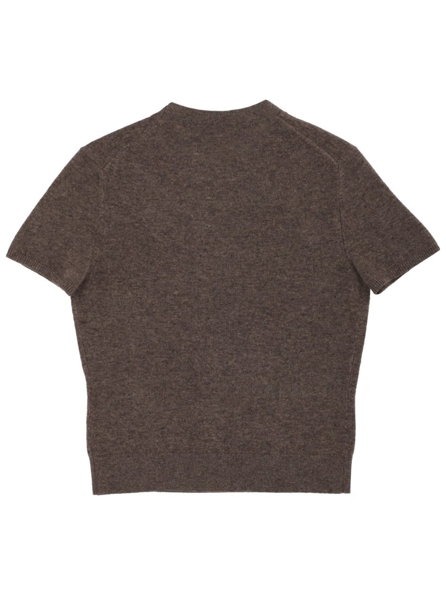 Alexander Wang T T-shirt Con Logo In Brown