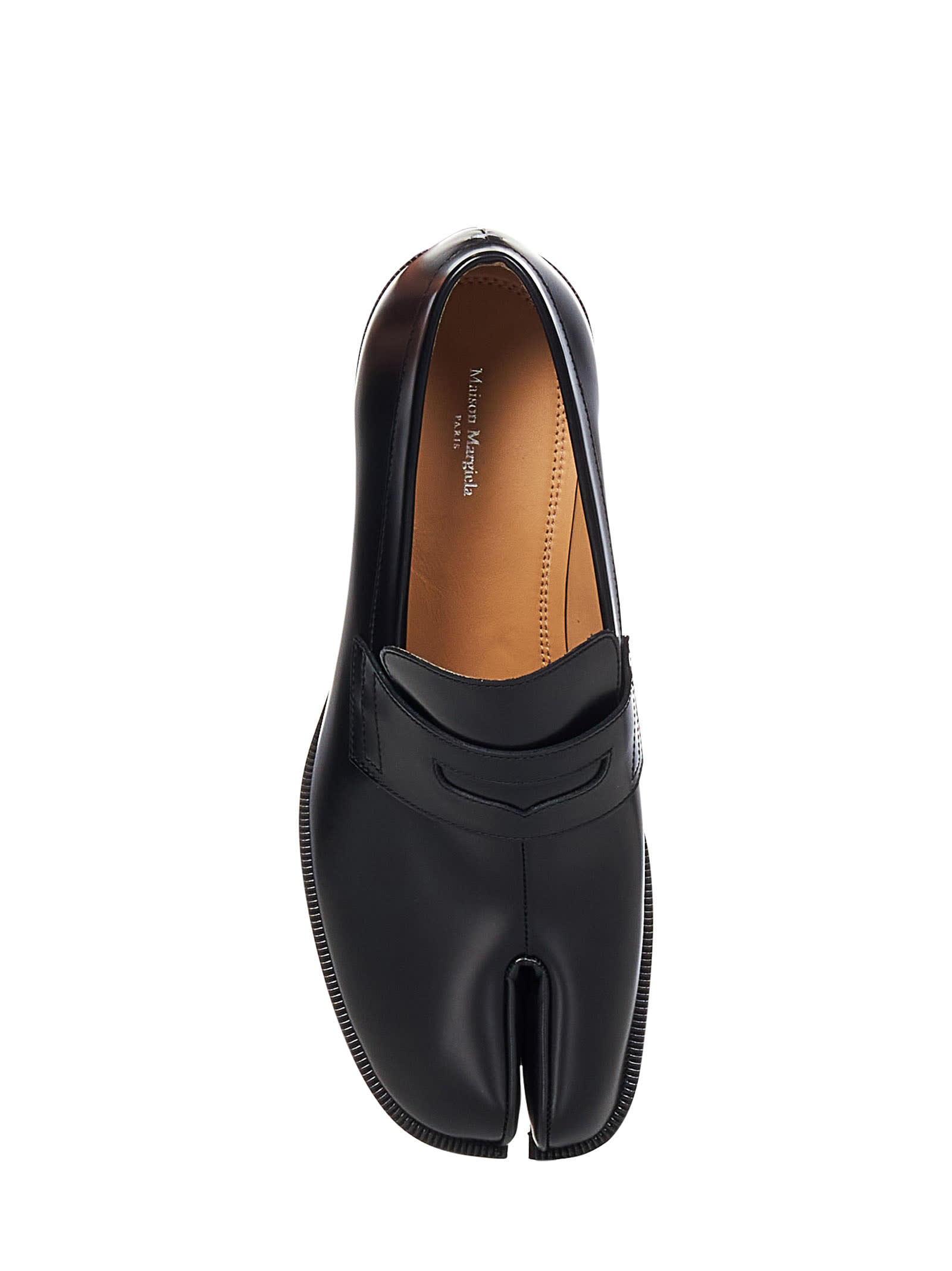 Shop Maison Margiela Tabi Loafers In Black