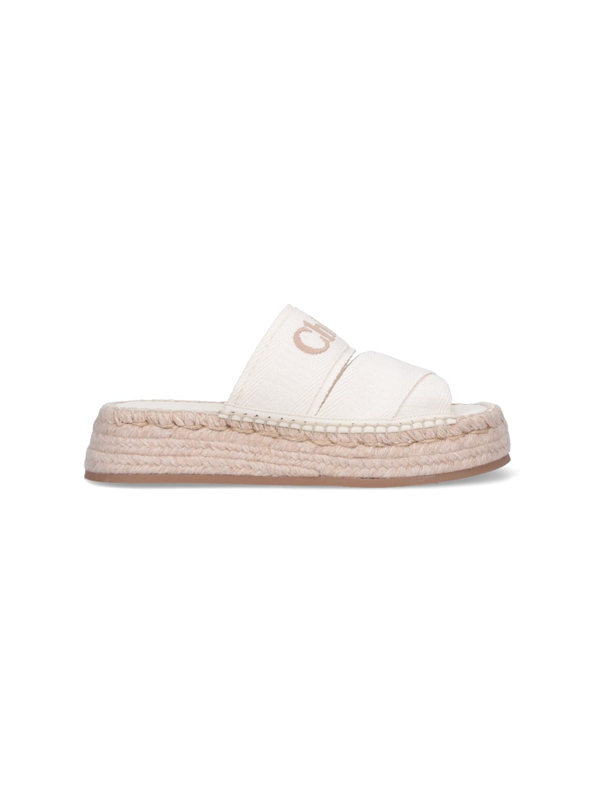 Shop Chloé Mila Espadrilles Sandals In Crema