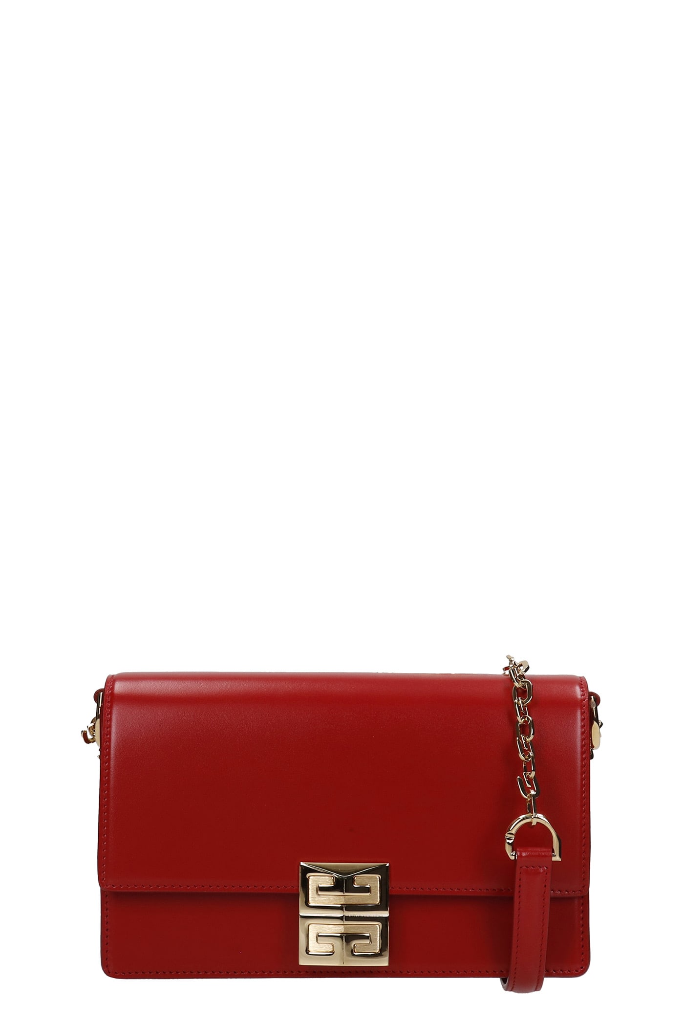 Givenchy 4g Shoulder Bag In Red Leather