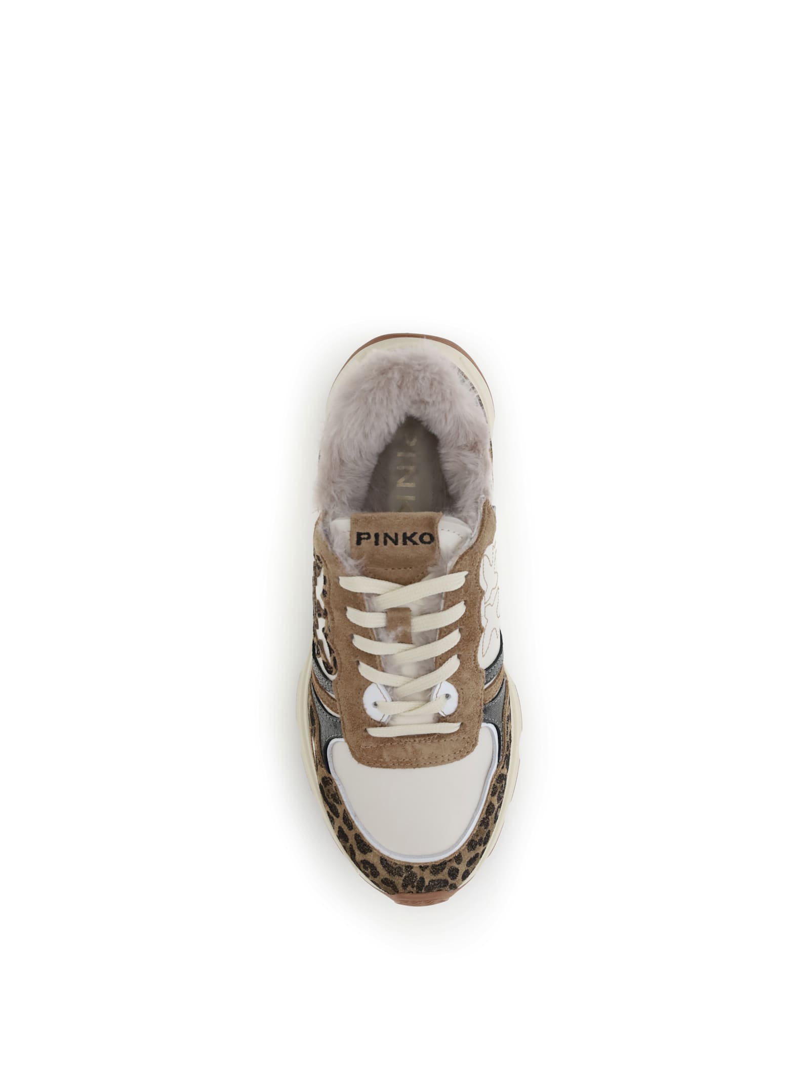 Pinko Zoe 01 Leopard Sneakers In Neutral