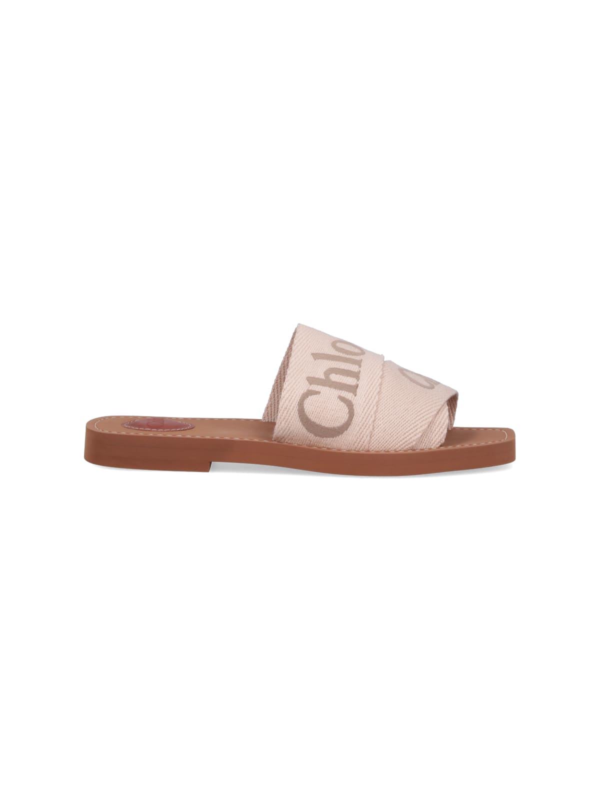 Shop Chloé Woody Sandals In Beige