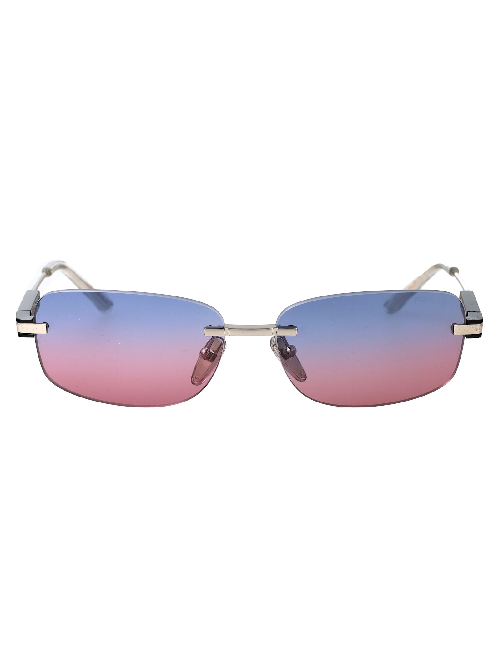 Shop Prada 0pr 68zs Sunglasses In 1bc08b Silver